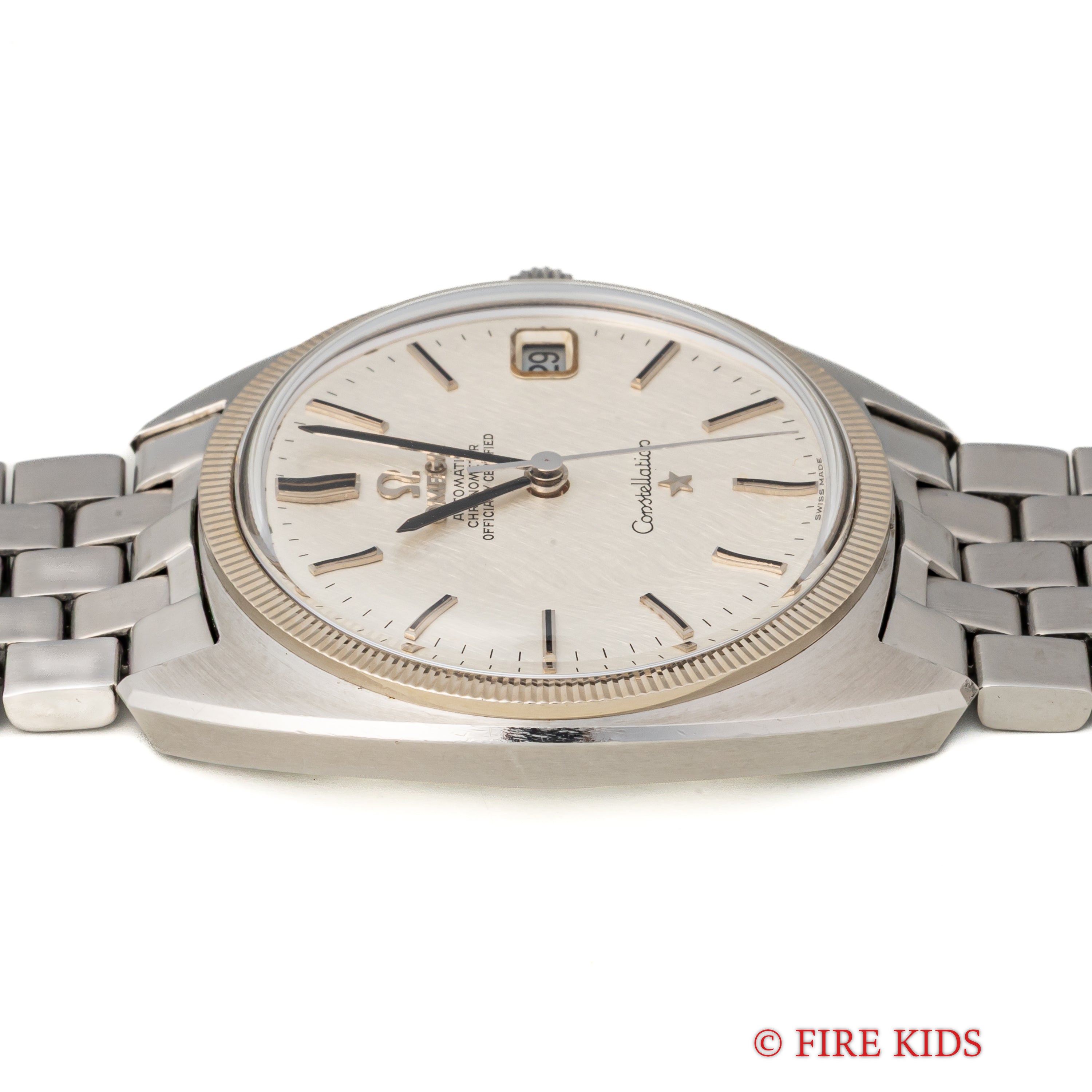 オメガ コンステレーション ジェンタ 1969年製 Ref.168.027 リネンダイヤル WGコインエッジベゼル 純正ブレス