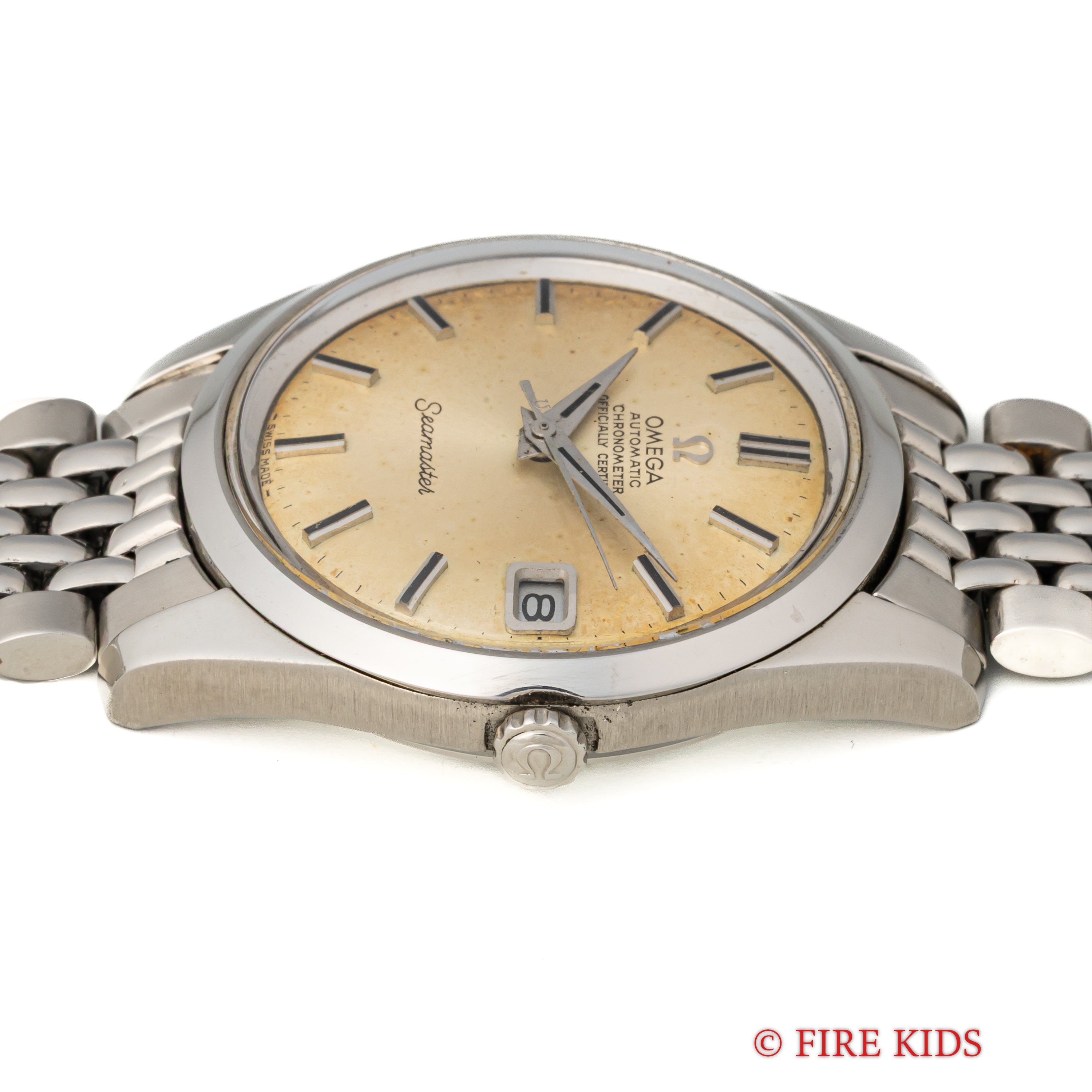 オメガ シーマスター 1971年製 Ref.166.010 自動巻 Cal.564 パティーナダイヤル 純正ライスブレス