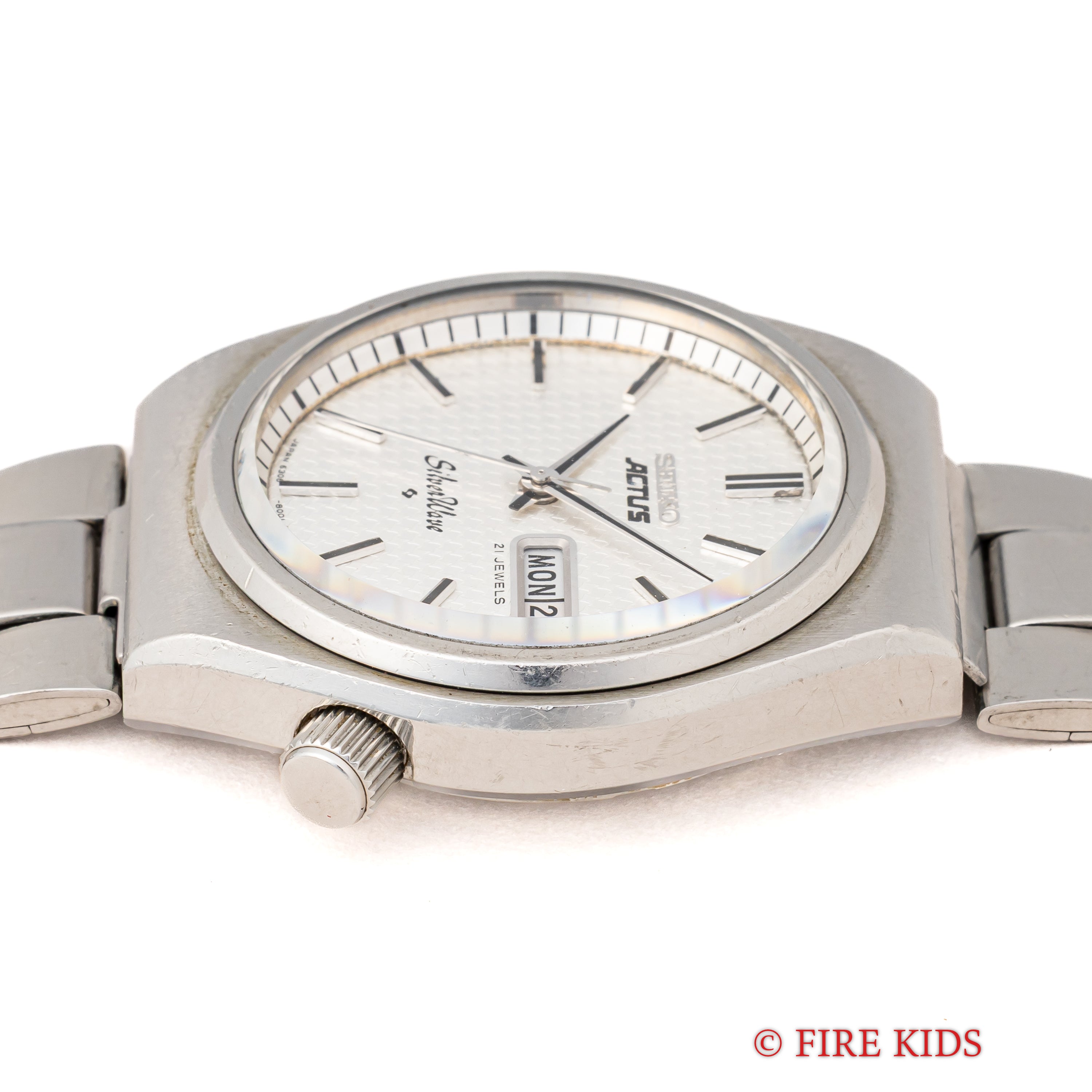 セイコー アクタス シルバーウェーブ 1976年製 Ref.6306-8010 ねじ込みリューズ 純正ブレス