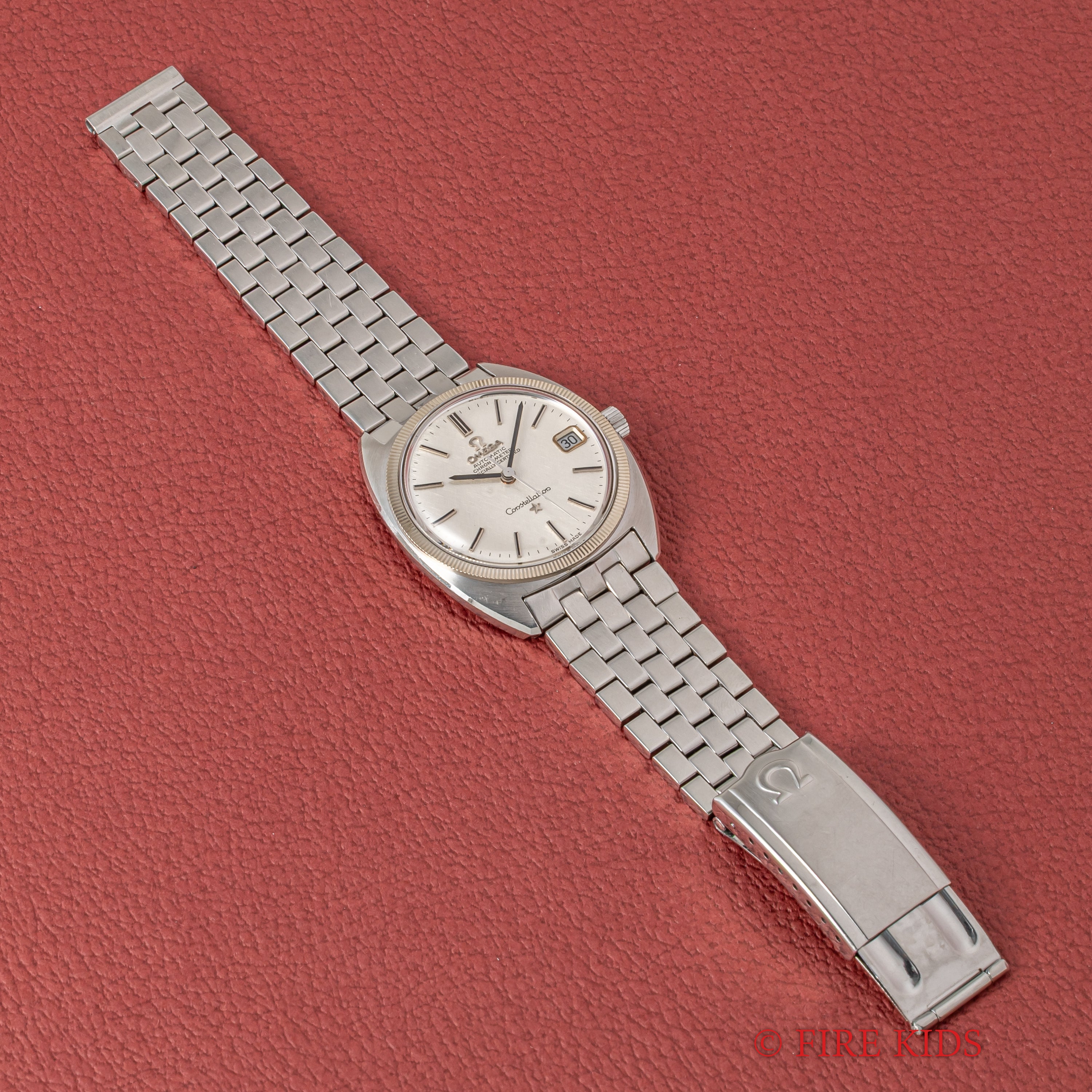 オメガ コンステレーション ジェンタ 1969年製 Ref.168.027 リネンダイヤル WGコインエッジベゼル 純正ブレス