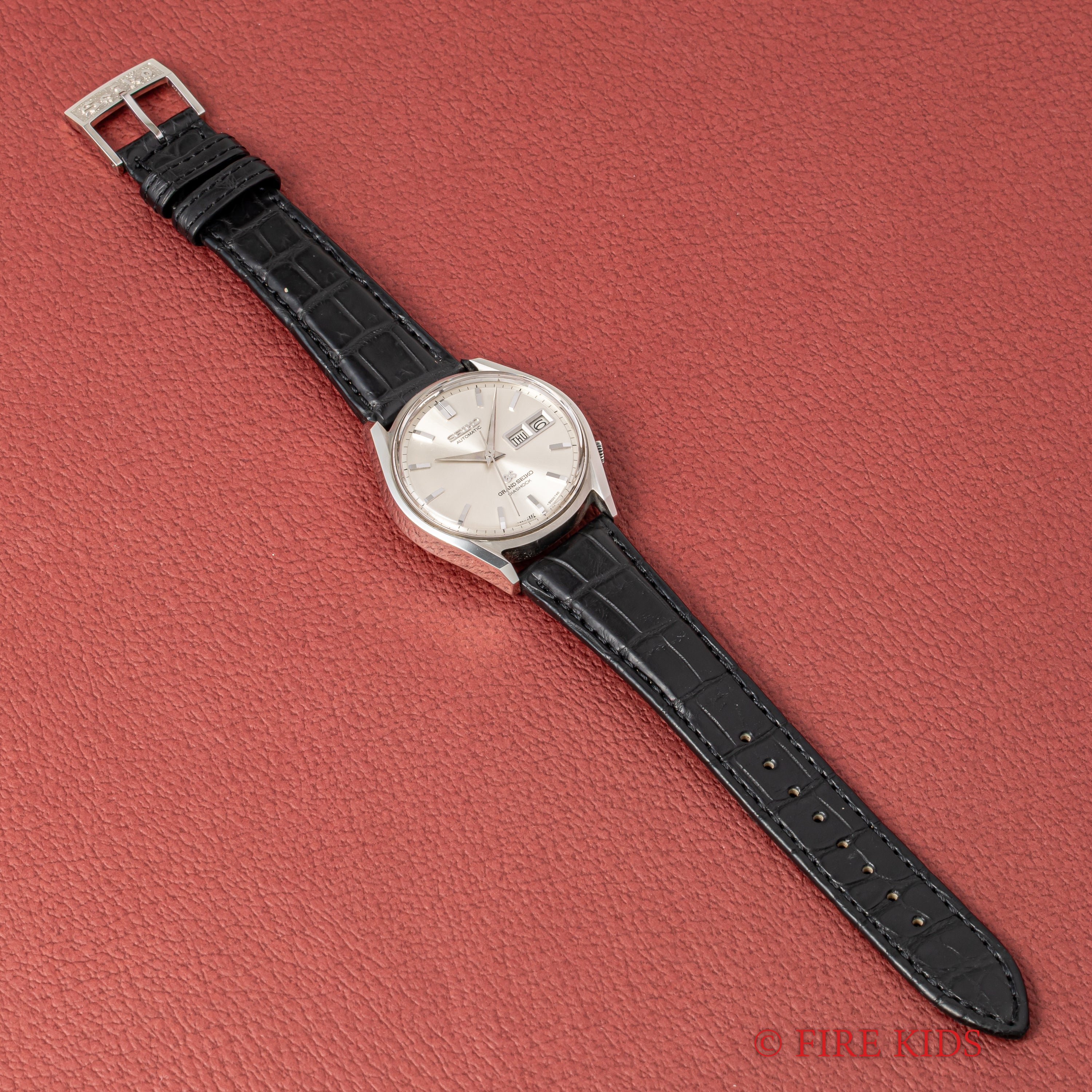 グランドセイコー 1967年製 Ref.6246-9001 62GS デイデイト ロービート自動巻き 純正尾錠付き