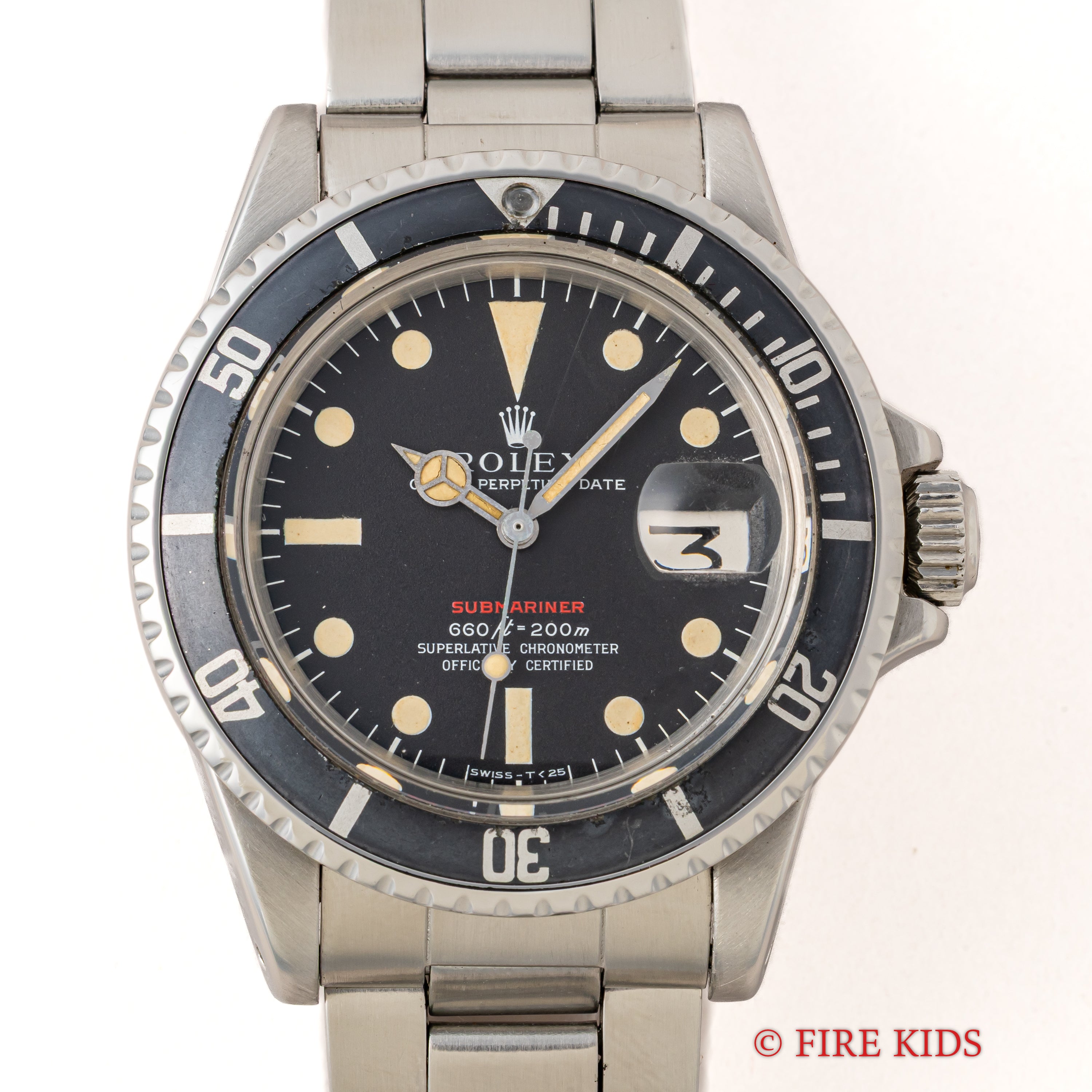 ロレックス サブマリーナ 赤サブ 1970年製（昭和45年製） Ref.1680 マーク4ダイヤル オリジナルブレス