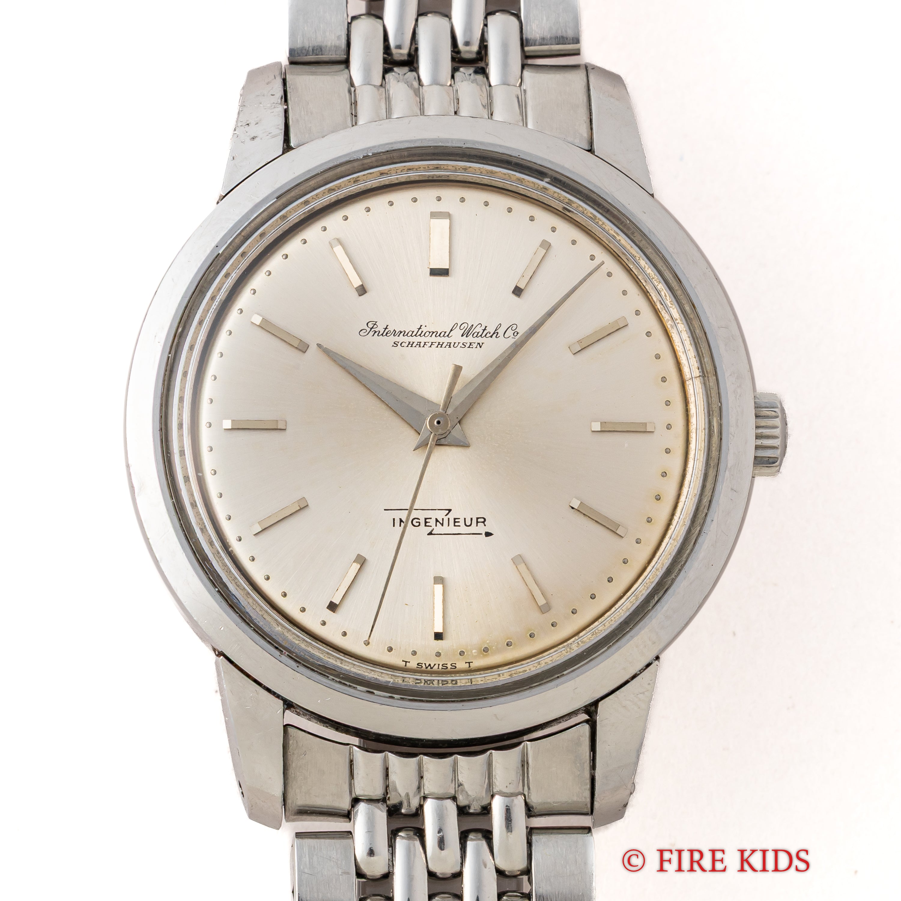 IWC インヂュニア ノンデイト 1963年製Ref.666 ペラトン式自動巻 Cal.853 純正ゲイフレアーブレス付