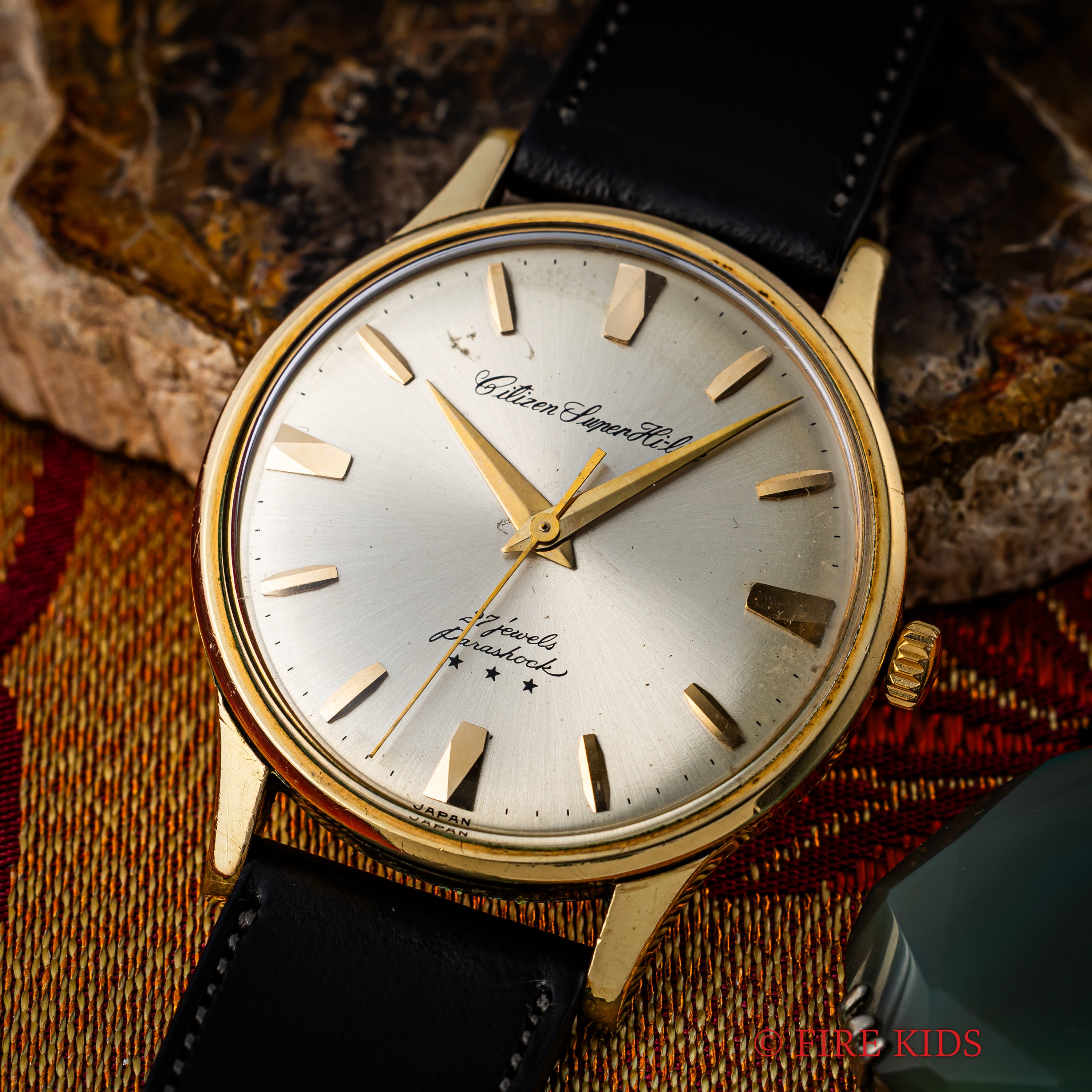 シチズン スーパーハイライン スリースター 1963年製 80ミクロン14金張りケース 手巻き