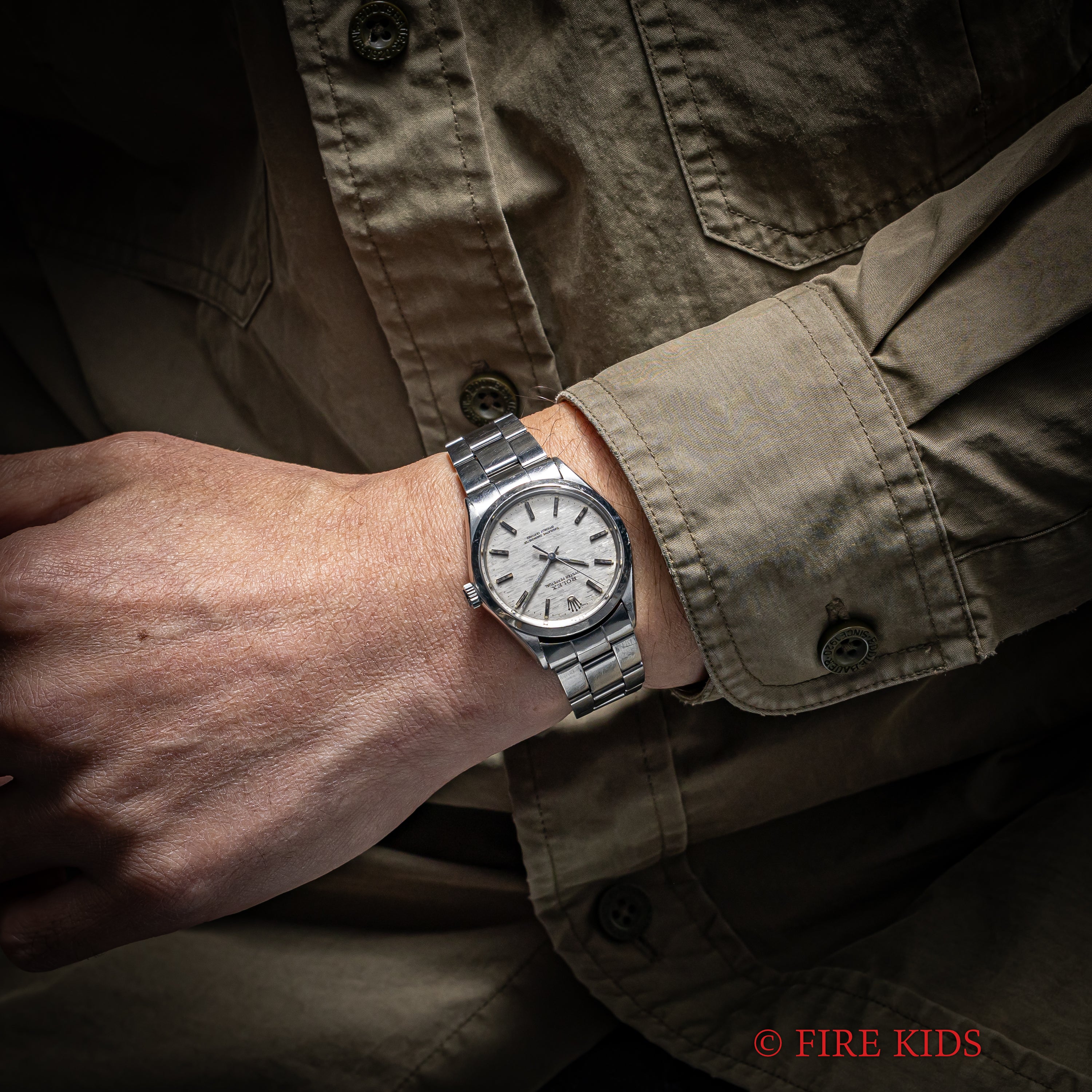 ロレックス オイスターパーペチュアル 1969年製 Ref.1002 シルバーブリックダイヤル