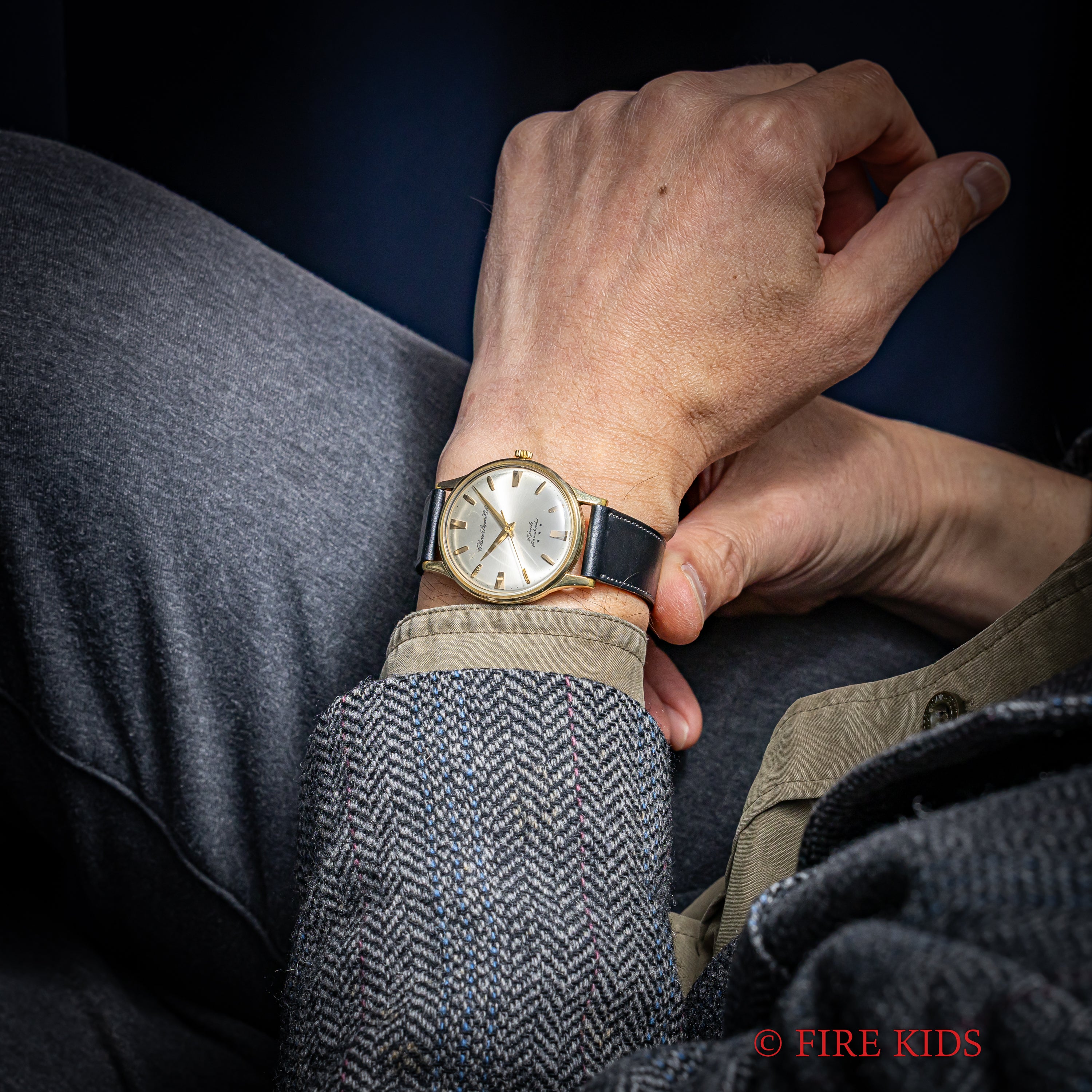 シチズン スーパーハイライン スリースター 1963年製 80ミクロン14金張りケース 手巻き