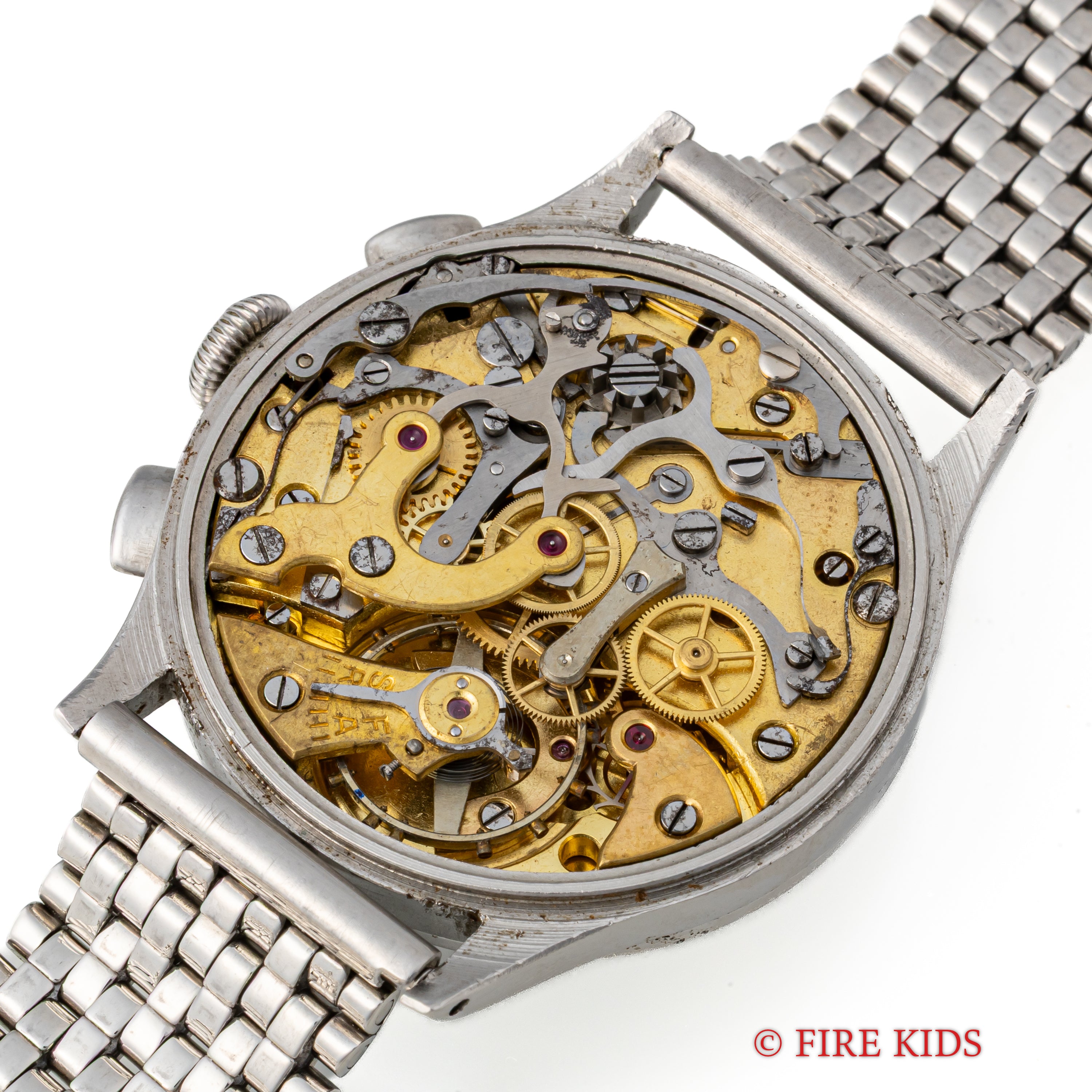 レマニア 37㎜ビッグケース 2レジスター クロノグラフ 1940年代製 手巻き Cal.15TL ステップベゼル