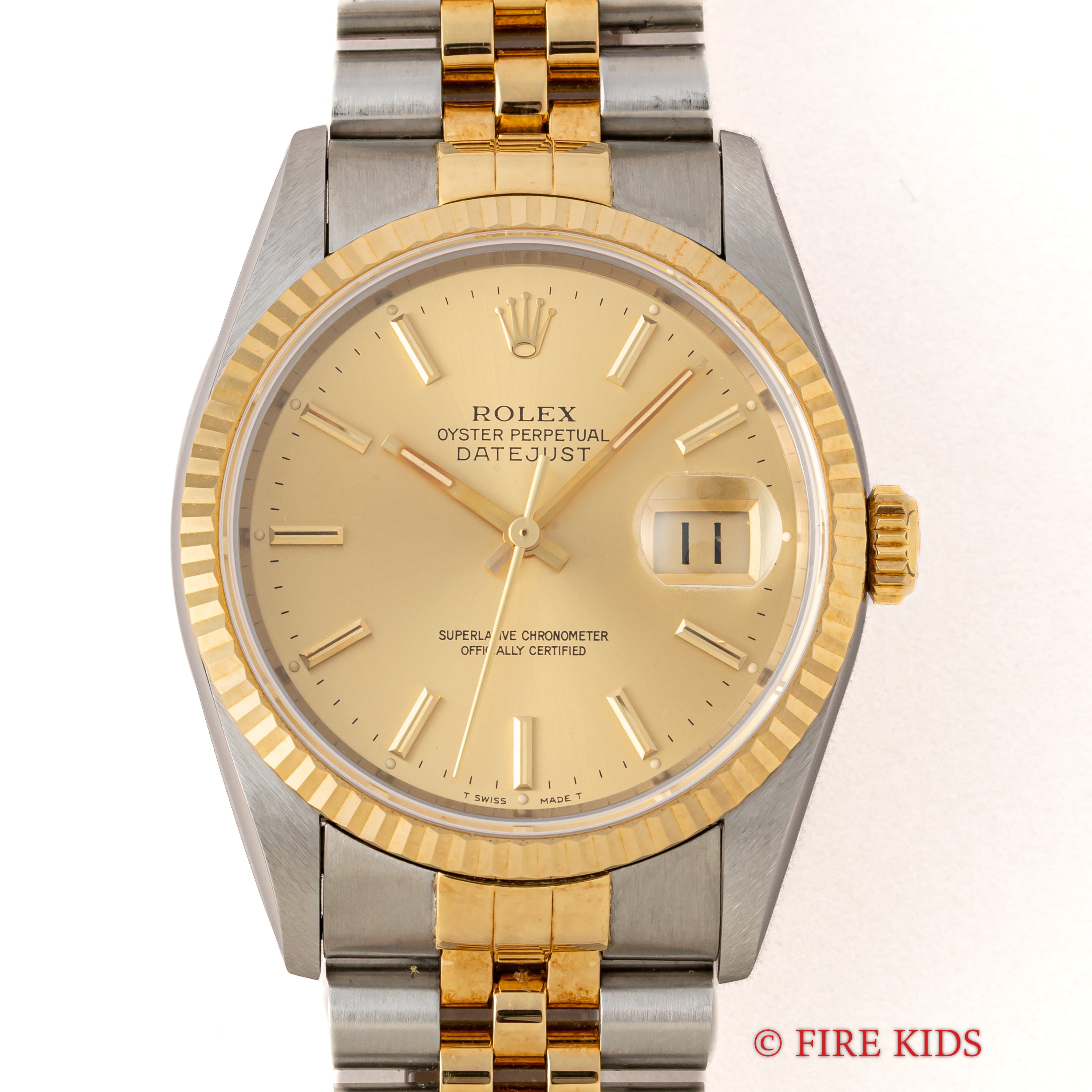 ロレックス デイトジャスト36 コンビ 1993年製 Ref.16233 シャンパンダイヤル 純正ジュビリーブレス