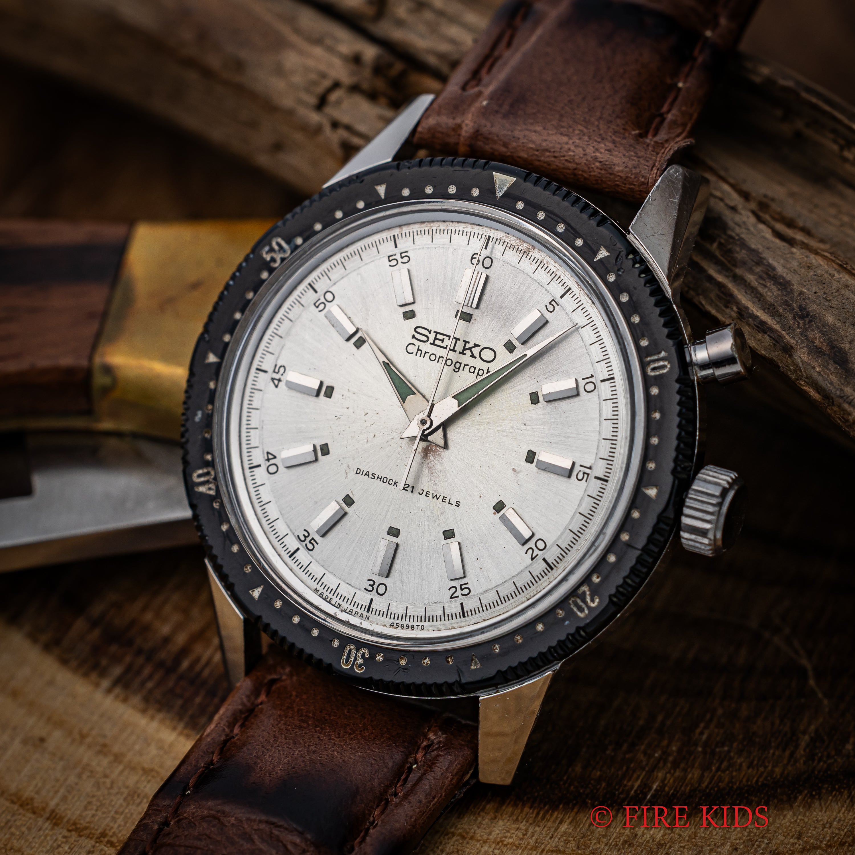 セイコー ワンプッシュクロノグラフ 1964年製 Ref.45899 聖火マーク プラ回転ベゼル