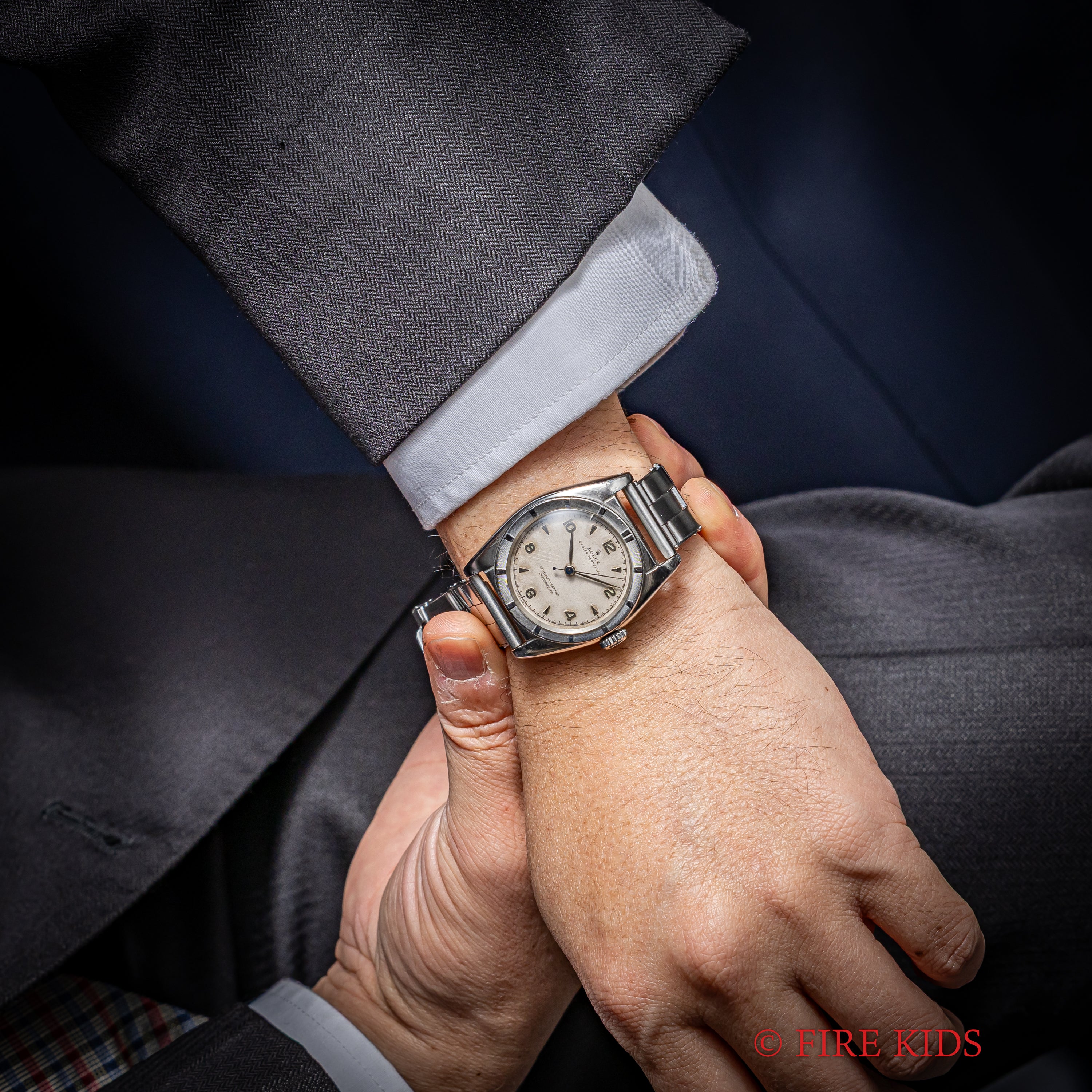 ロレックス バブルバック 1950年製(昭和25年製） Ref.6015 スーパーオイスターリューズ 飛びアラビアダイヤル