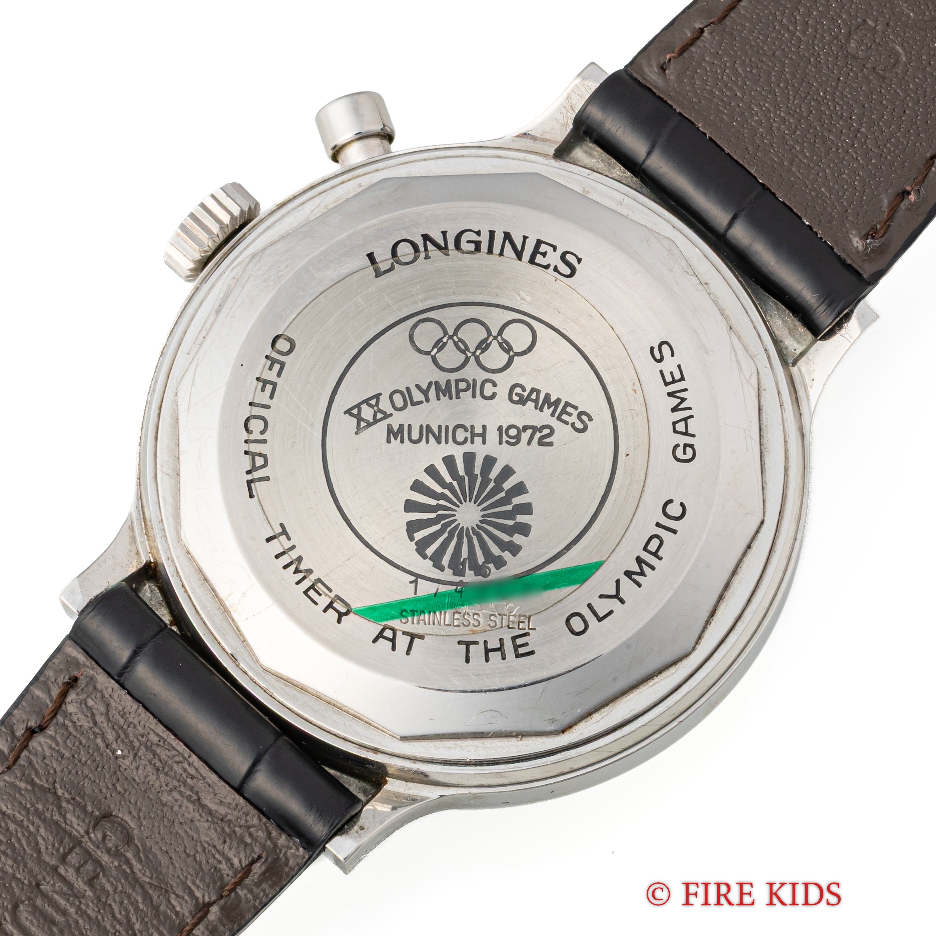 ロンジン コンクエスト 1972年製 ミュンヘンオリンピック記念モデル ワンプッシュクロノグラフ 純正尾錠