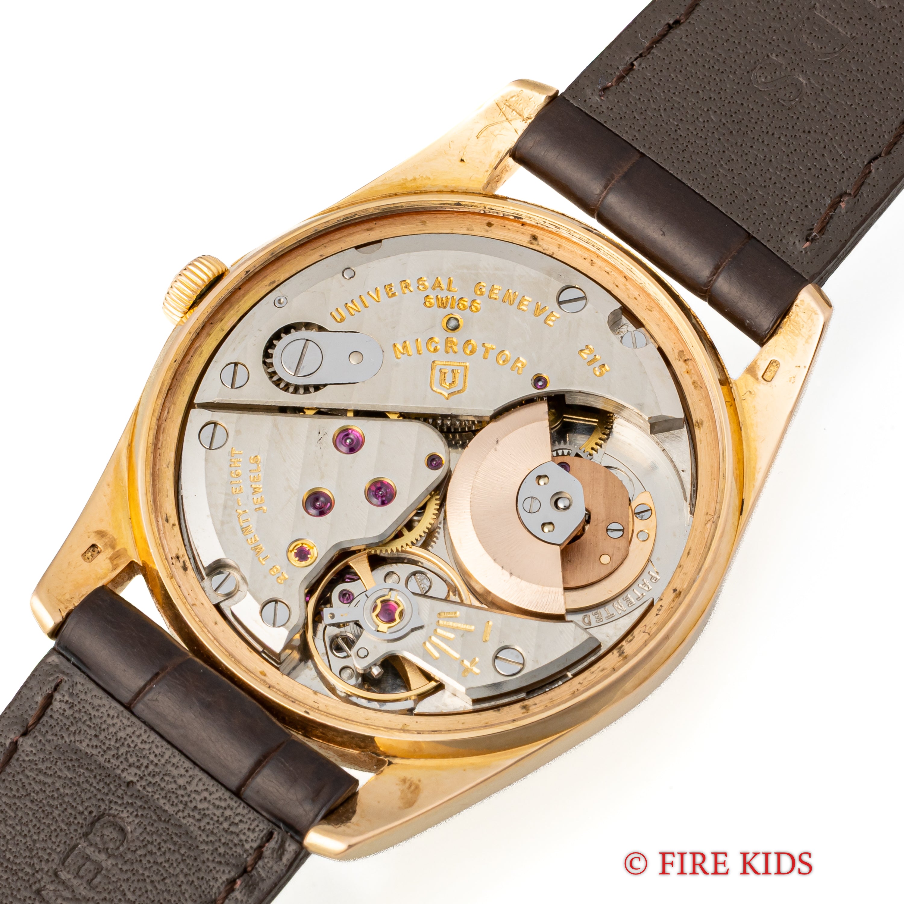 ユニバーサル・ジュネーブ 18金無垢PG ポールルーター デラックス 1957年製 自動巻 Cal.215 ジェラルド・ジェンタデザイン