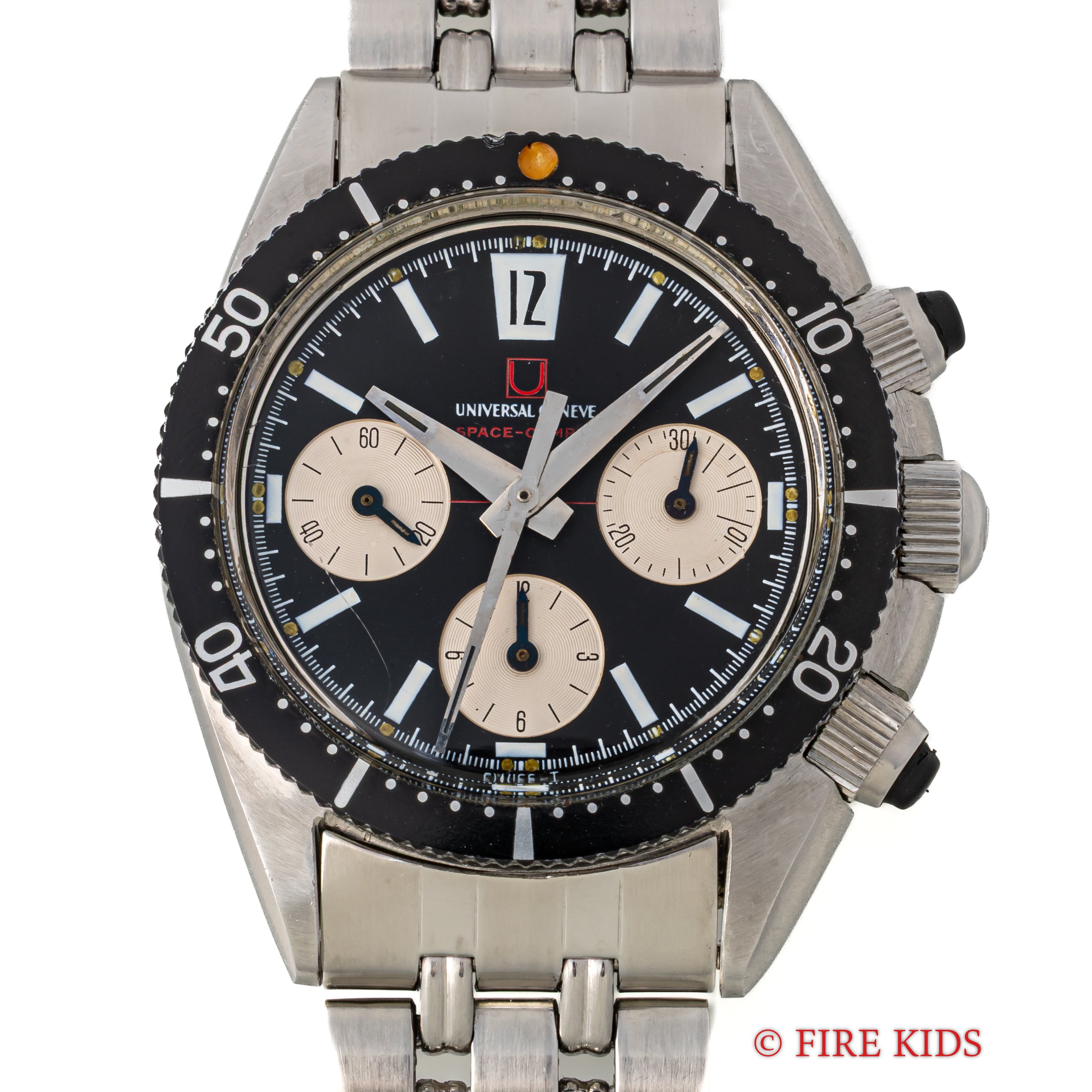 ユニバーサルジュネーブ スペースコンパックス 1960年代製 純正ブレス付き Cal.85 バルジュー72