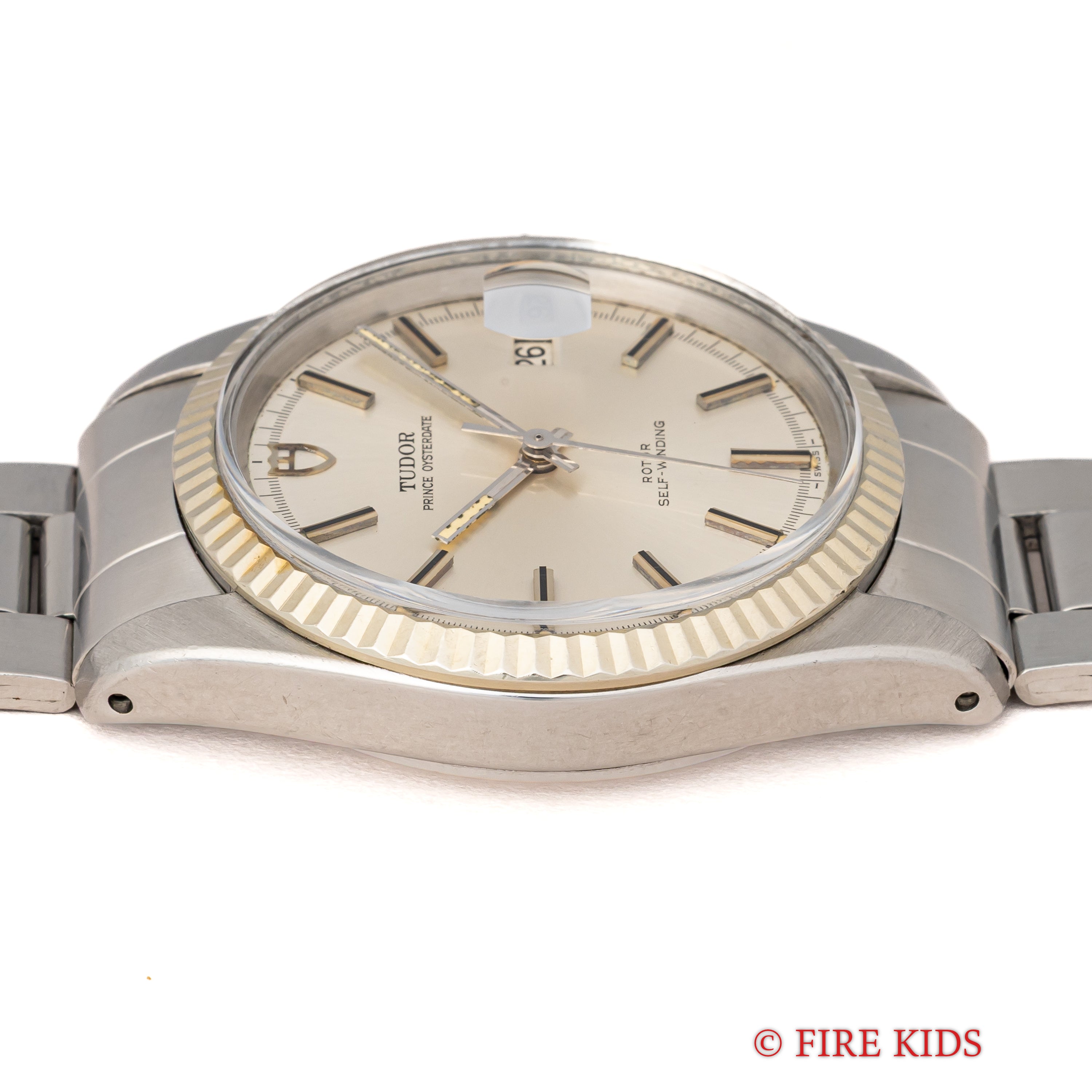 チューダー プリンスオイスターデイト 1974年製 Ref.9081/4 ジャンボ ロレックス純正20mm巻きブレス付き