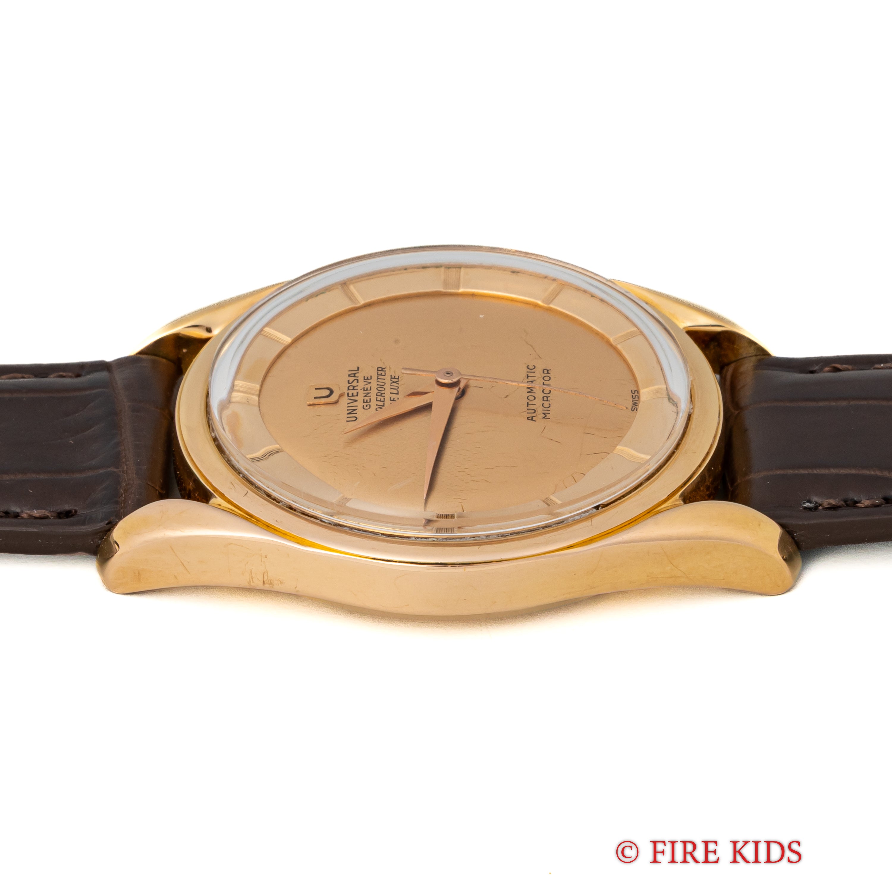 ユニバーサル・ジュネーブ 18金無垢PG ポールルーター デラックス 1957年製 自動巻 Cal.215 ジェラルド・ジェンタデザイン