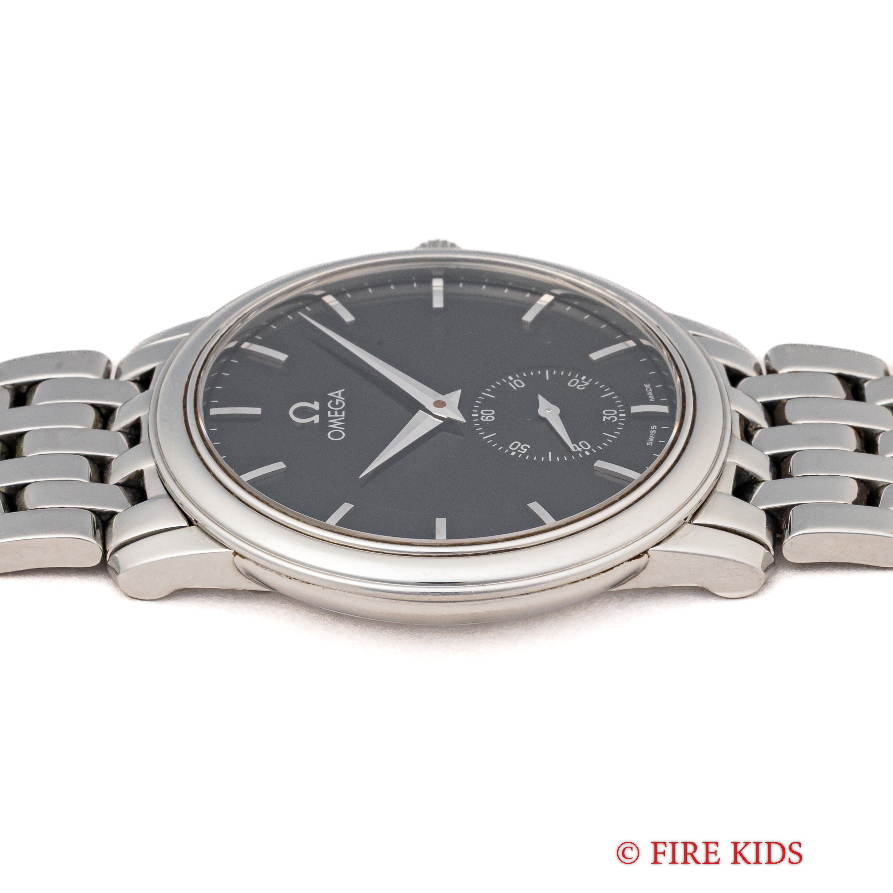 オメガ デ・ヴィル プレステージ 1993年製 手巻き ブラックダイヤル 純正ステンレスブレス