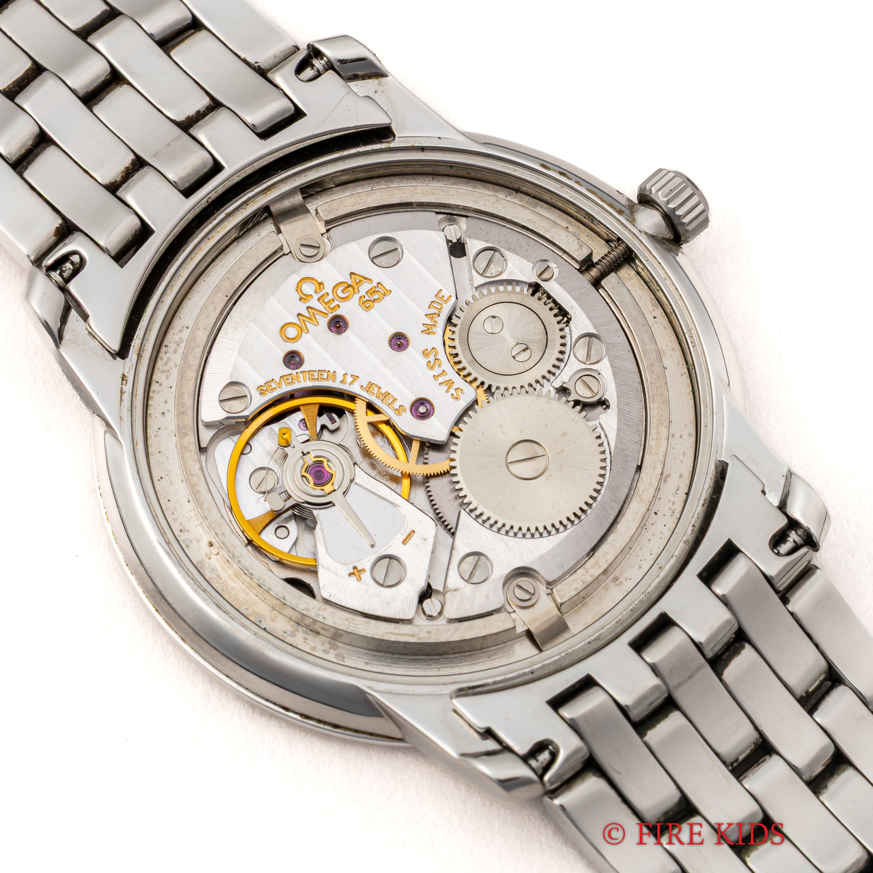 オメガ デ・ヴィル プレステージ 1993年製 手巻き ブラックダイヤル 純正ステンレスブレス