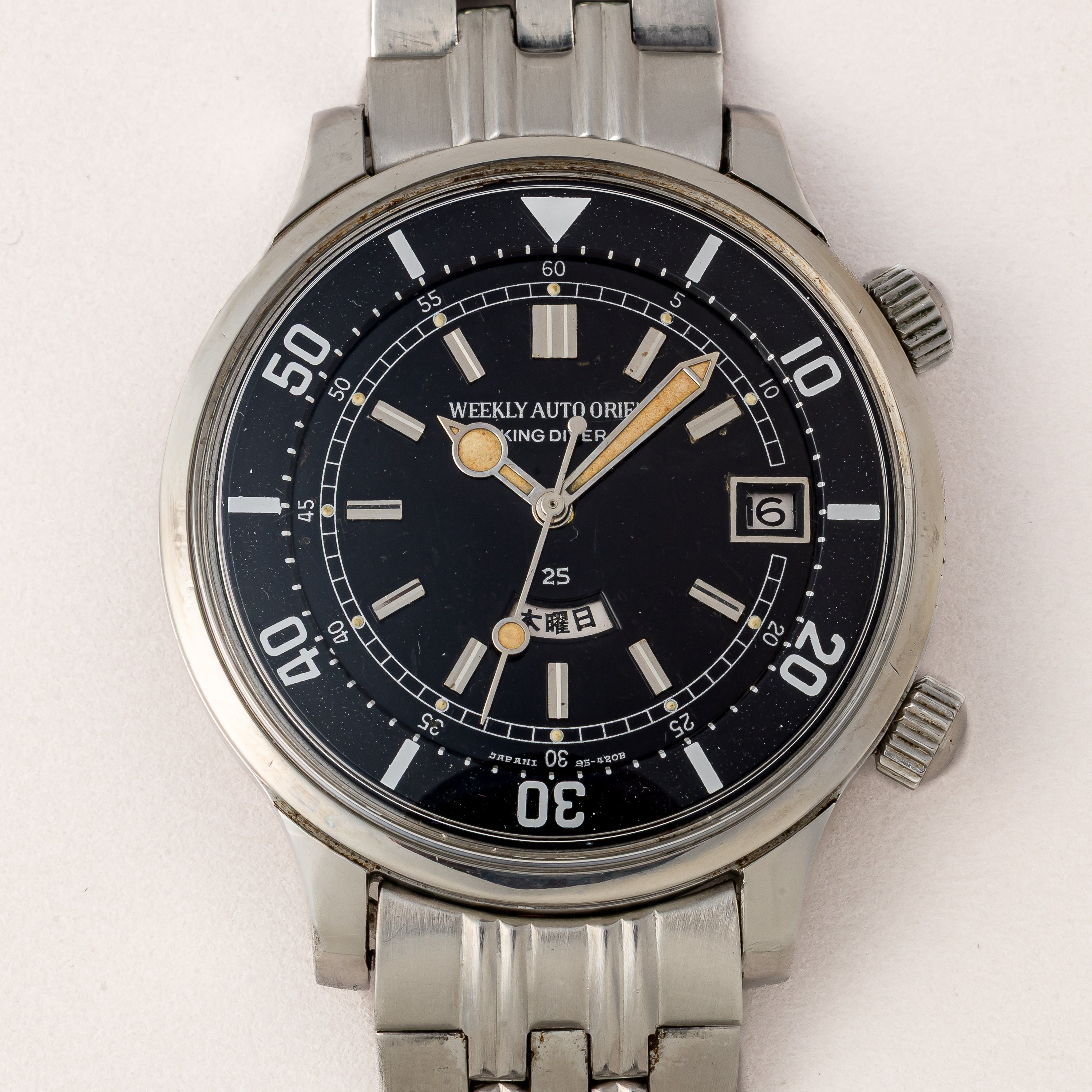 オリエント ウィークリーオートオリエント キングダイバー タコ針 ブレス付き