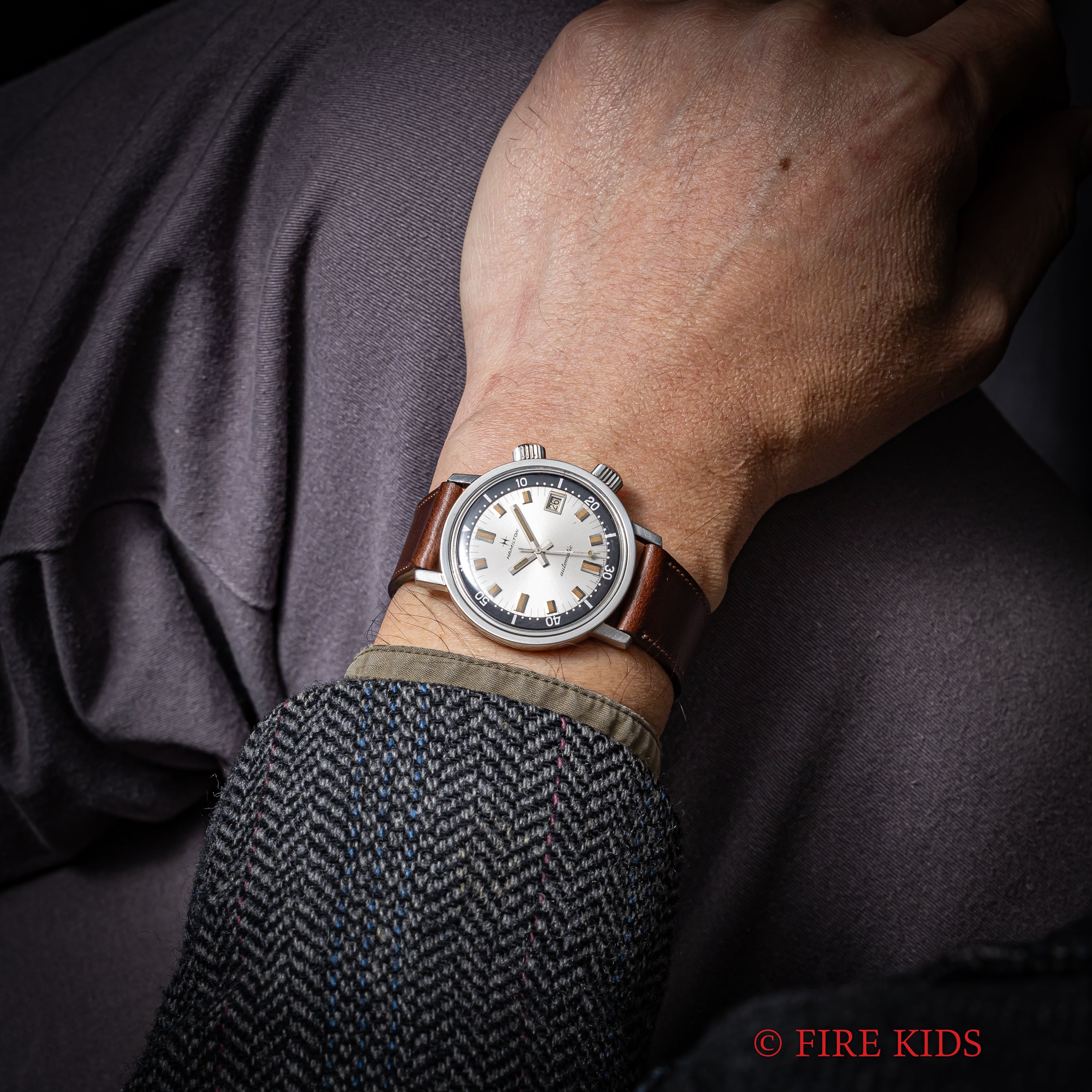 ハミルトンアクアデイト600 1960年代 36㎜スーパーコンプレッサーケース 自動巻 インナー回転ベゼル