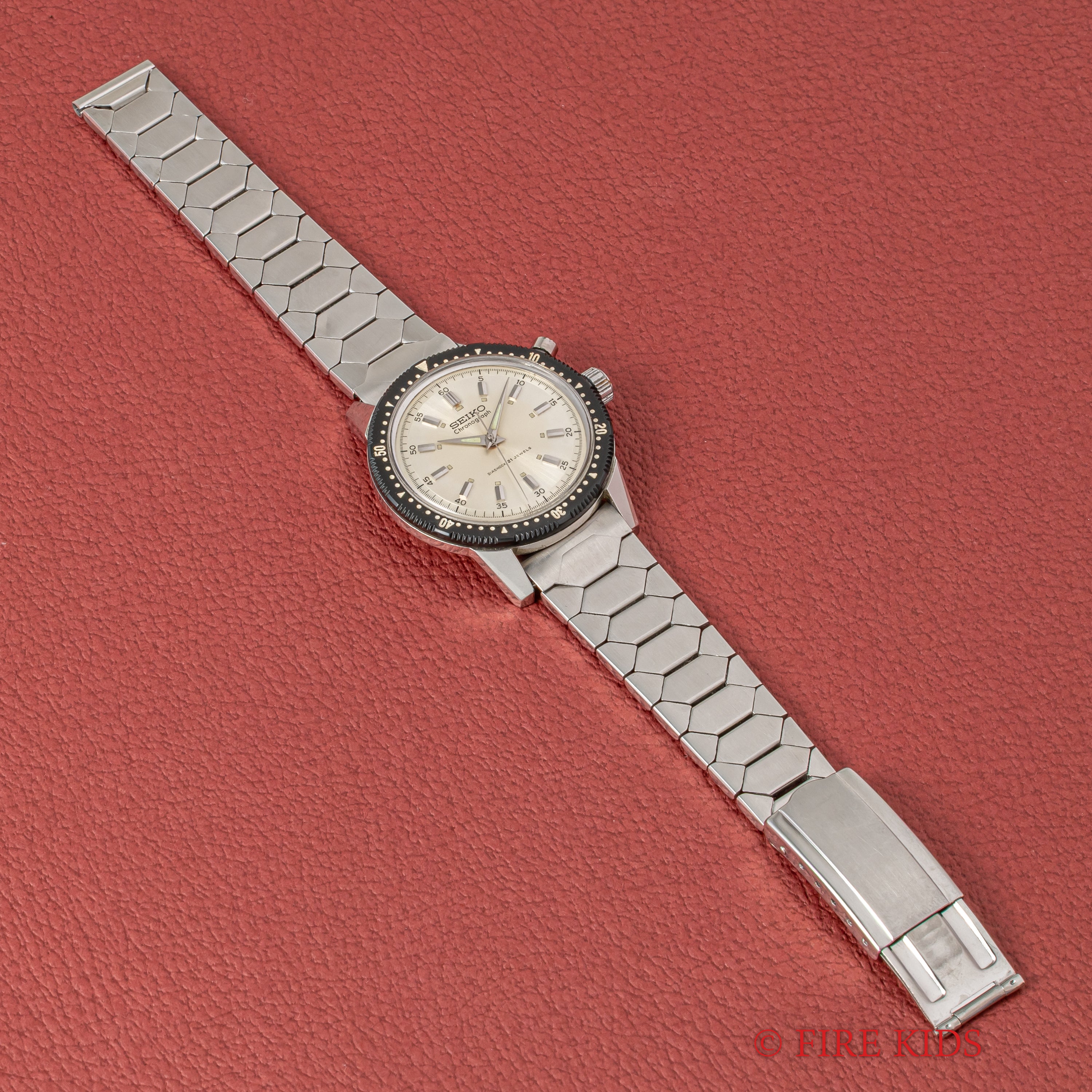 セイコー ワンプッシュクロノグラフ 1964年製 Ref.45899 聖火マーク プラベゼル 純正ブレス付き