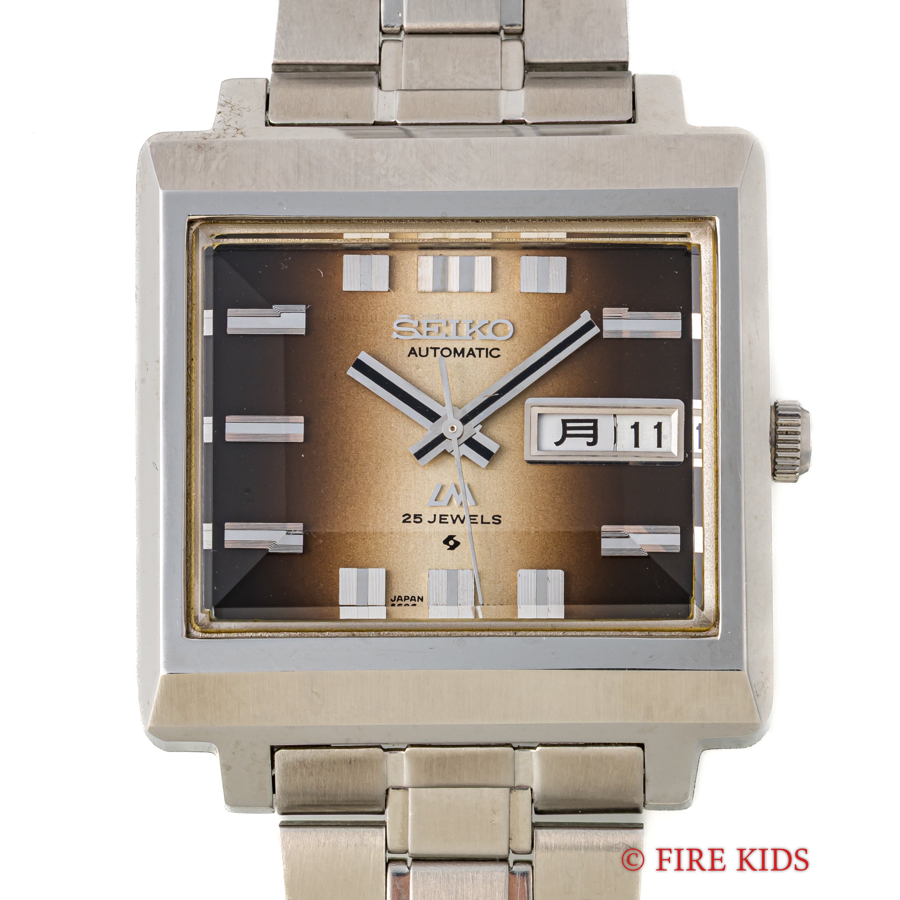 セイコー LM 1972年製 未使用美品 Ref.5606-5080 ブラウングラデーションダイヤル カットガラス 純正ブレス付き タグ付き