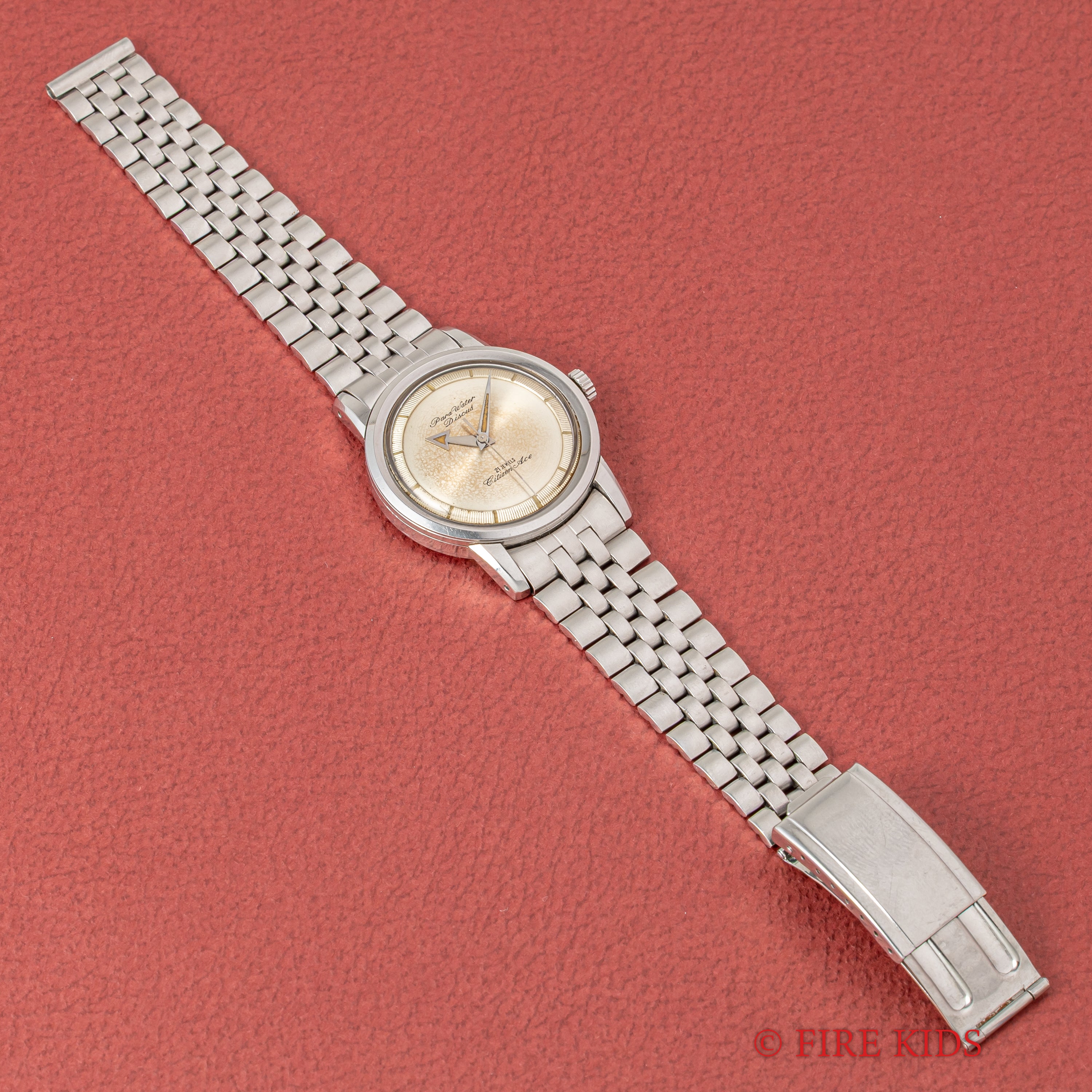 シチズン エース ディスカス 1961年製 アローハンド 21石手巻  純正ブレス