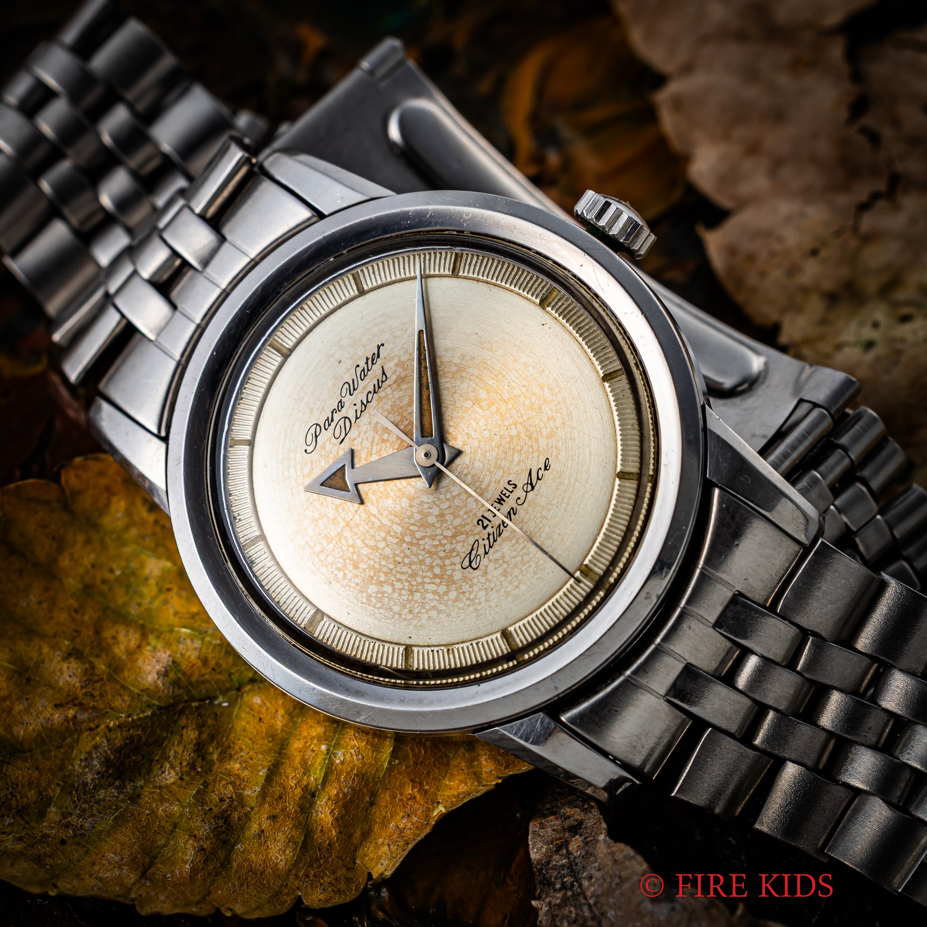 シチズン エース ディスカス 1961年製 アローハンド 21石手巻  純正ブレス