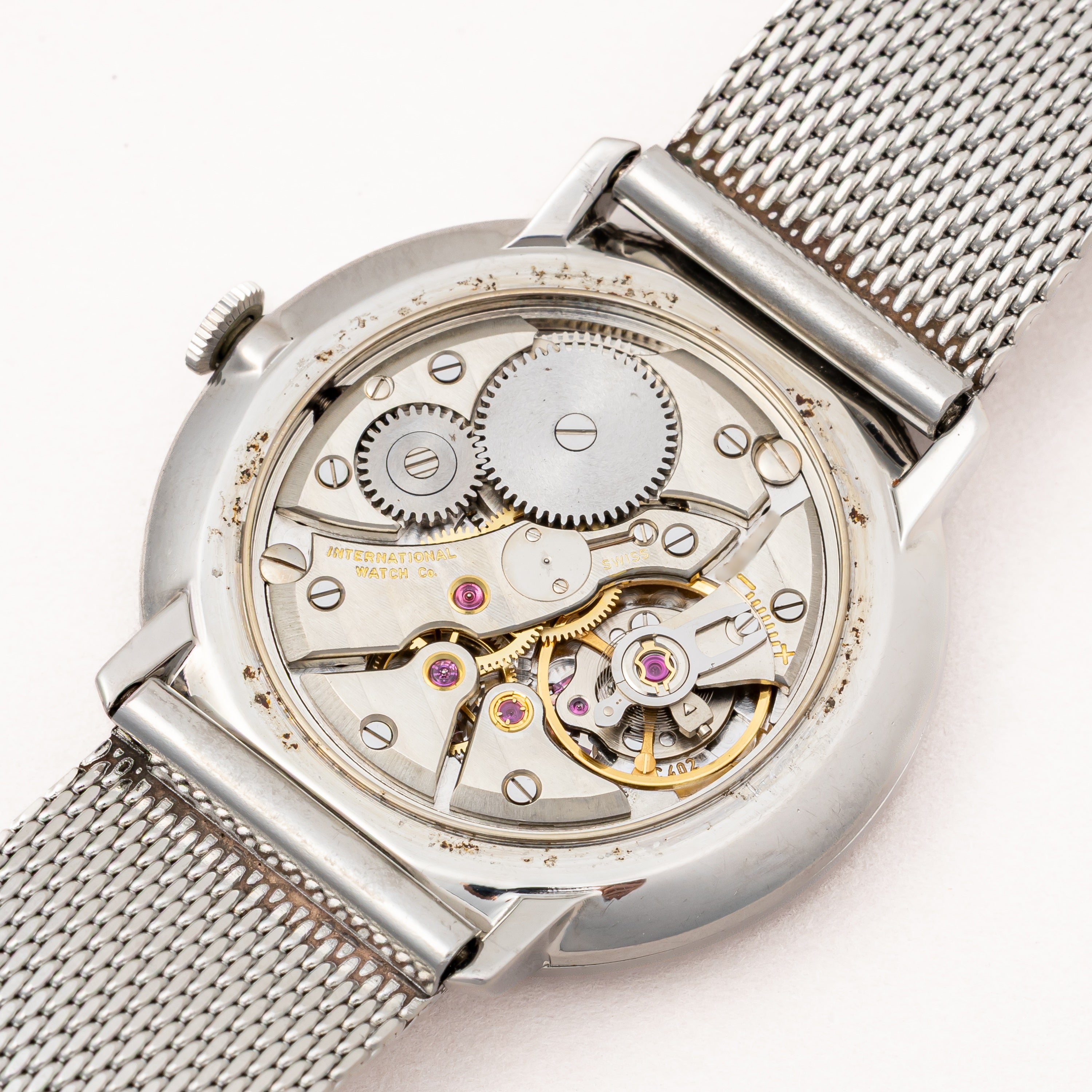 IWC ラウンドケース 1969年製 手巻き Cal.402 ホワイトローマンダイヤル