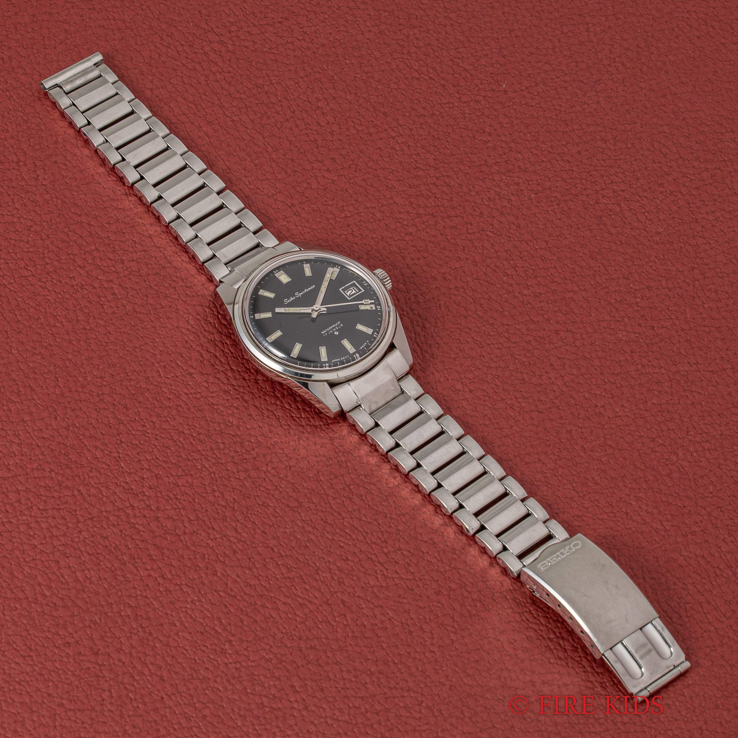 セイコー スポーツマン グレーダイヤル 1967年製 タツノオトシゴ 純正ブレス付き