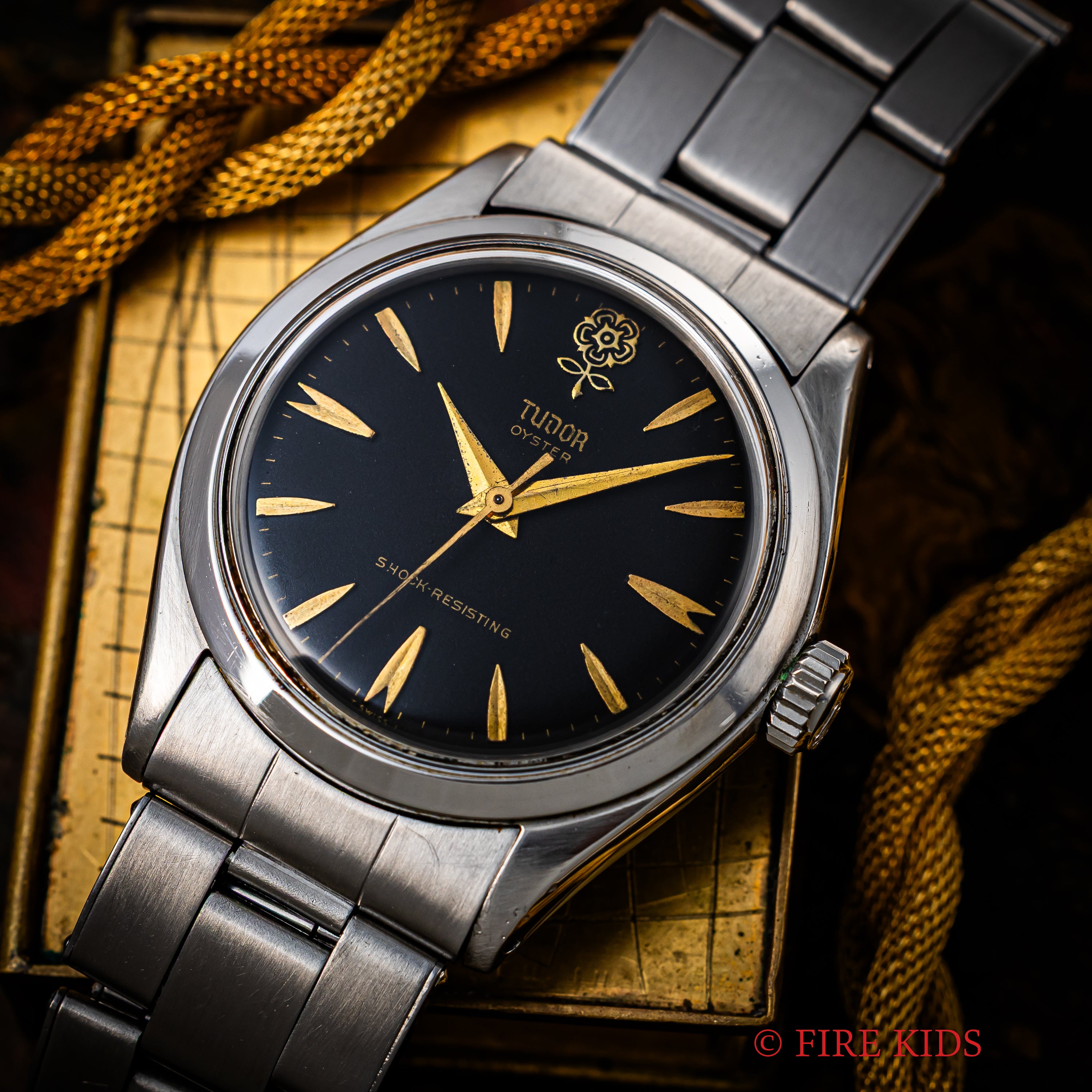 チューダー オイスター デカバラ リダンブラック 1962年製 Ref.7934 リベットブレス