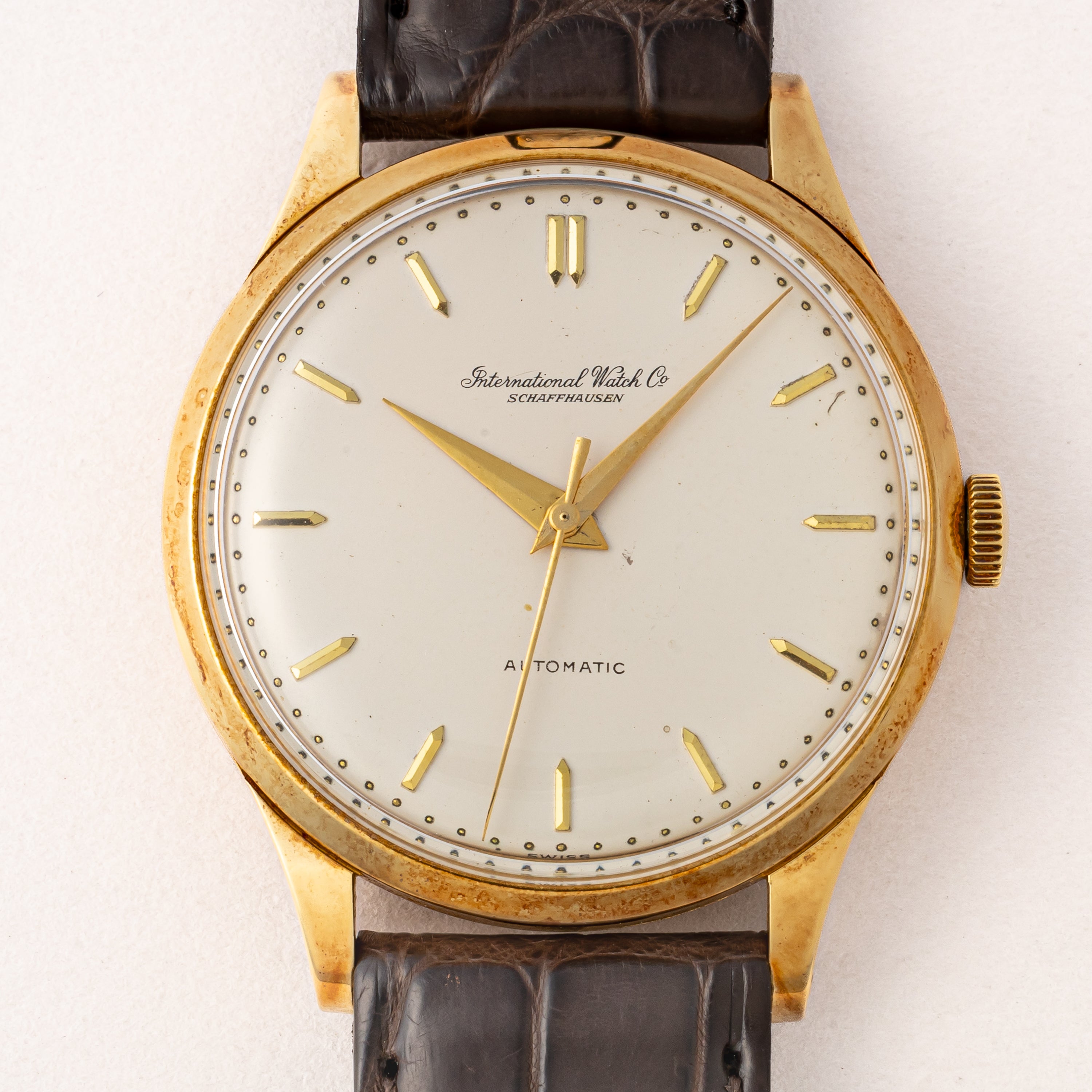 IWC ラウンドケース 1961年製 18金無垢イエローゴールド ノンデイト ペラトン式自動巻き Cal.853