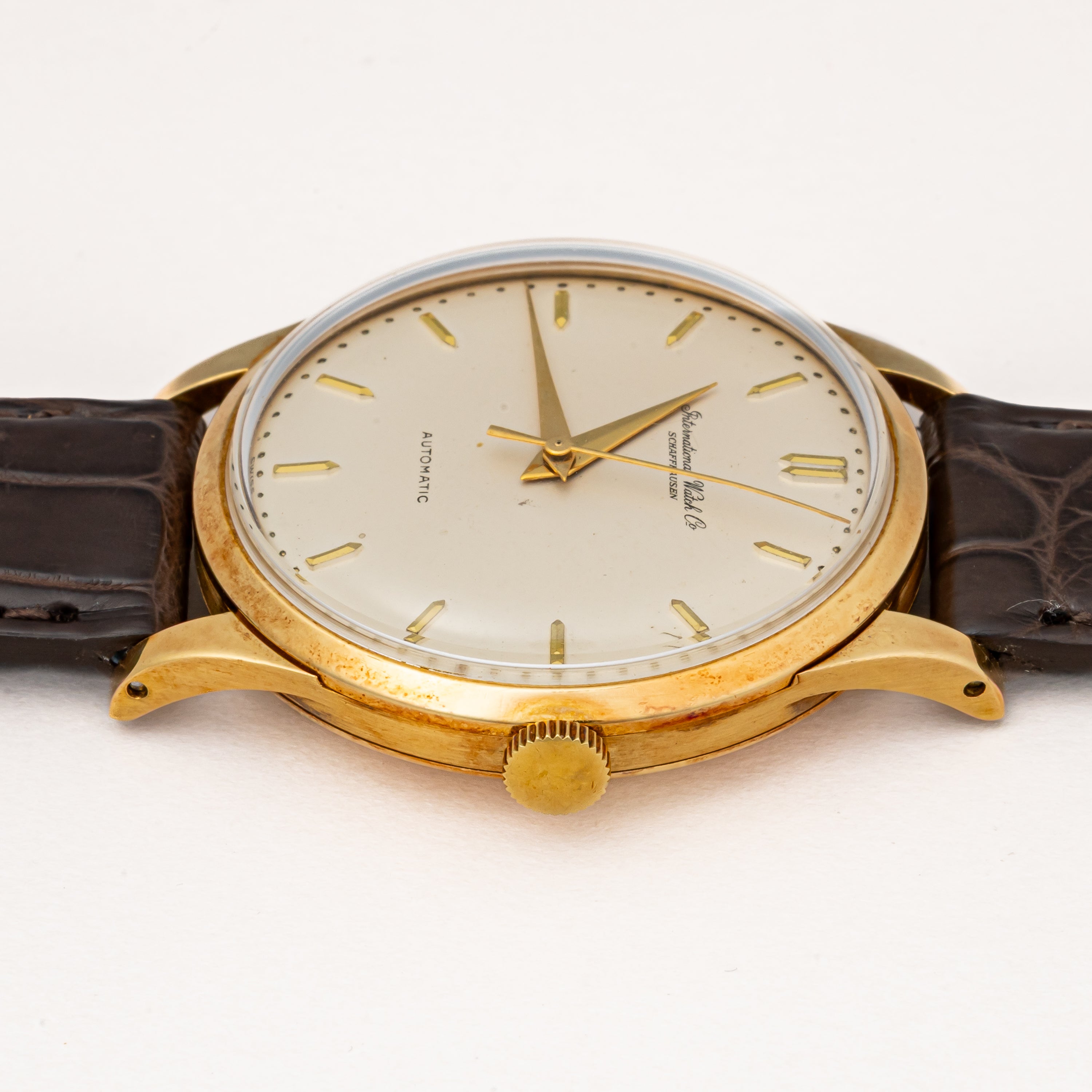 IWC ラウンドケース 1961年製 18金無垢イエローゴールド ノンデイト ペラトン式自動巻き Cal.853