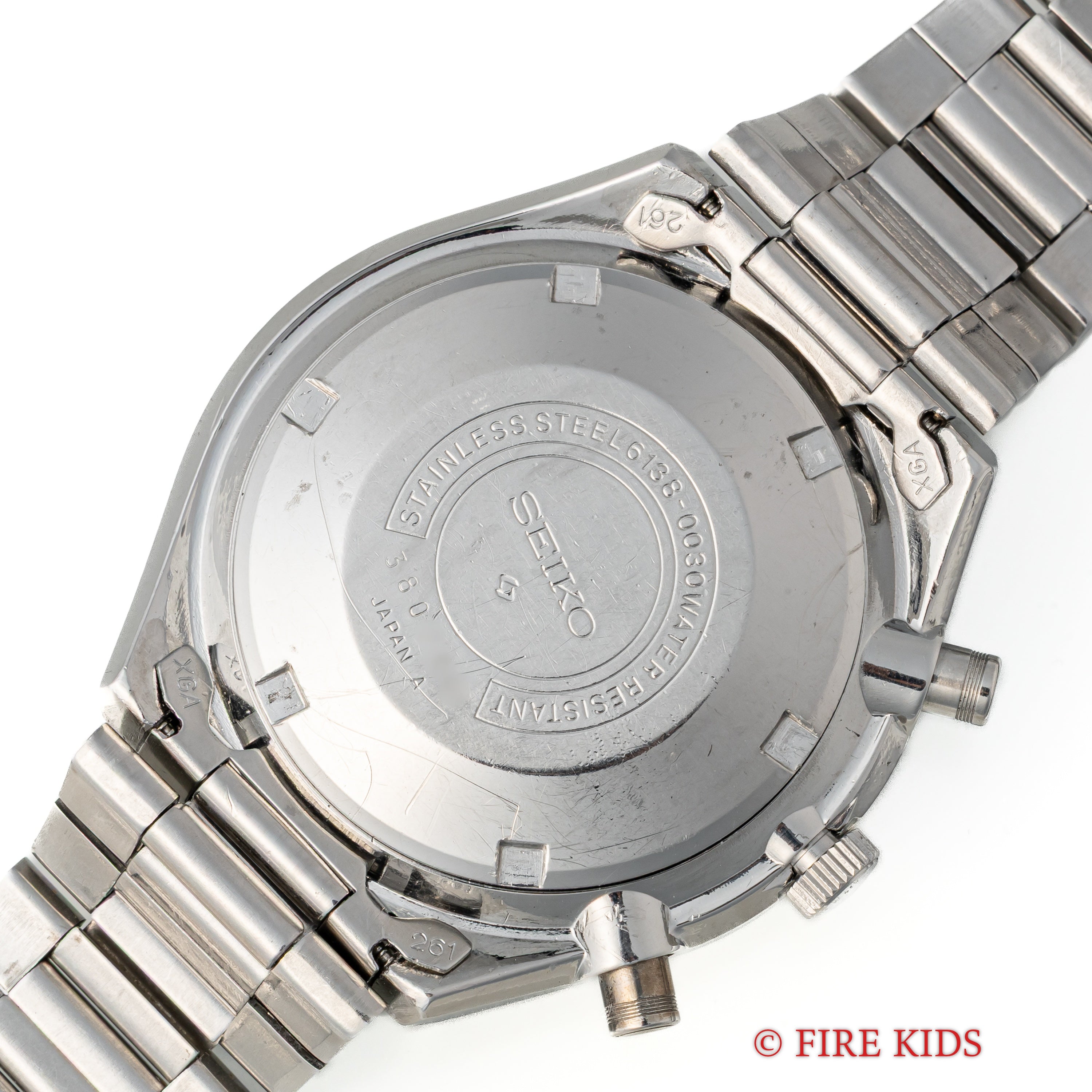 セイコー スピードタイマー 角目 1975年製 クロノグラフ Ref.6138-0030 純正ブレス付き