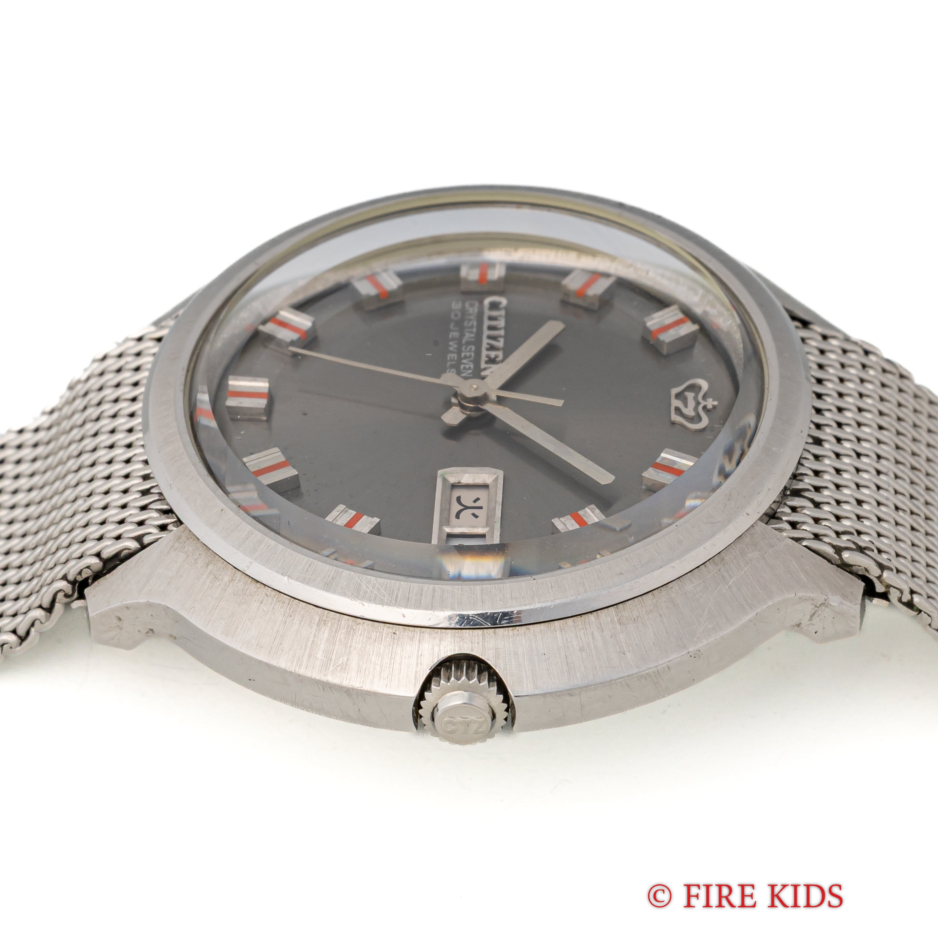 シチズン クリスタルセブン ナイアガラ  1968年製 自動巻 純正メッシュブレス 30石 ノンポリッシュ