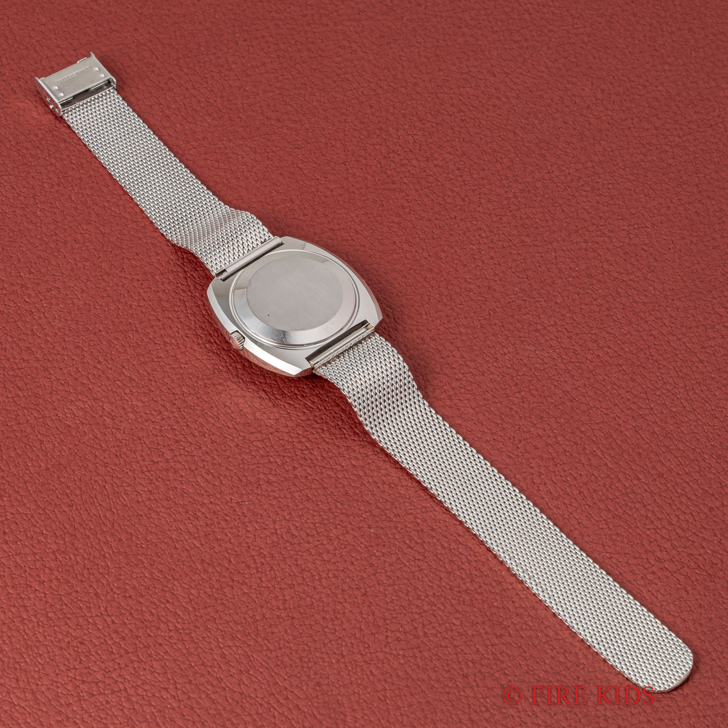 IWC ブルーマーブルダイヤル 1969年製 クッション型ケース 純正メッシュブレス Ref.R814A