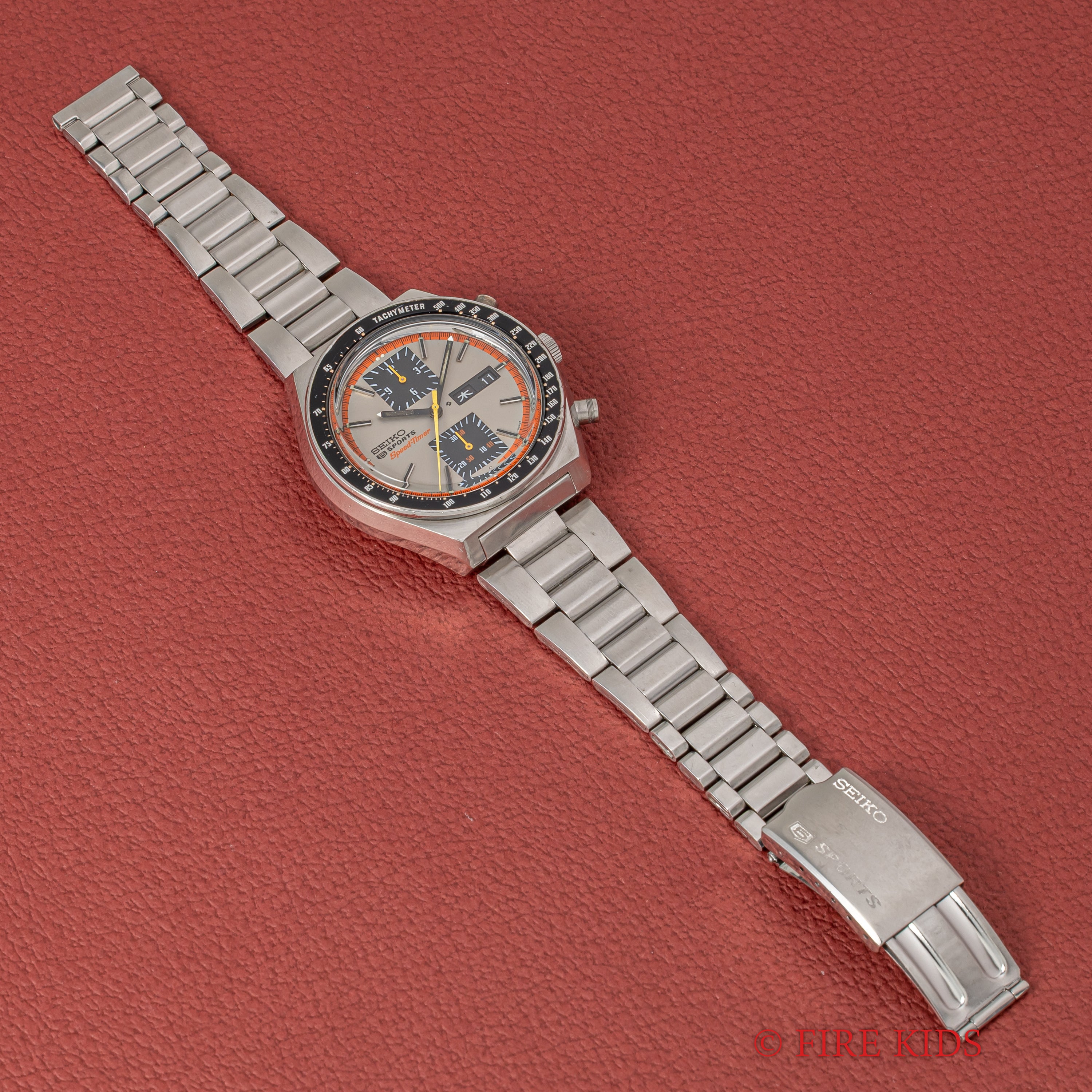 セイコー スピードタイマー 角目 1975年製 クロノグラフ Ref.6138-0030 純正ブレス付き