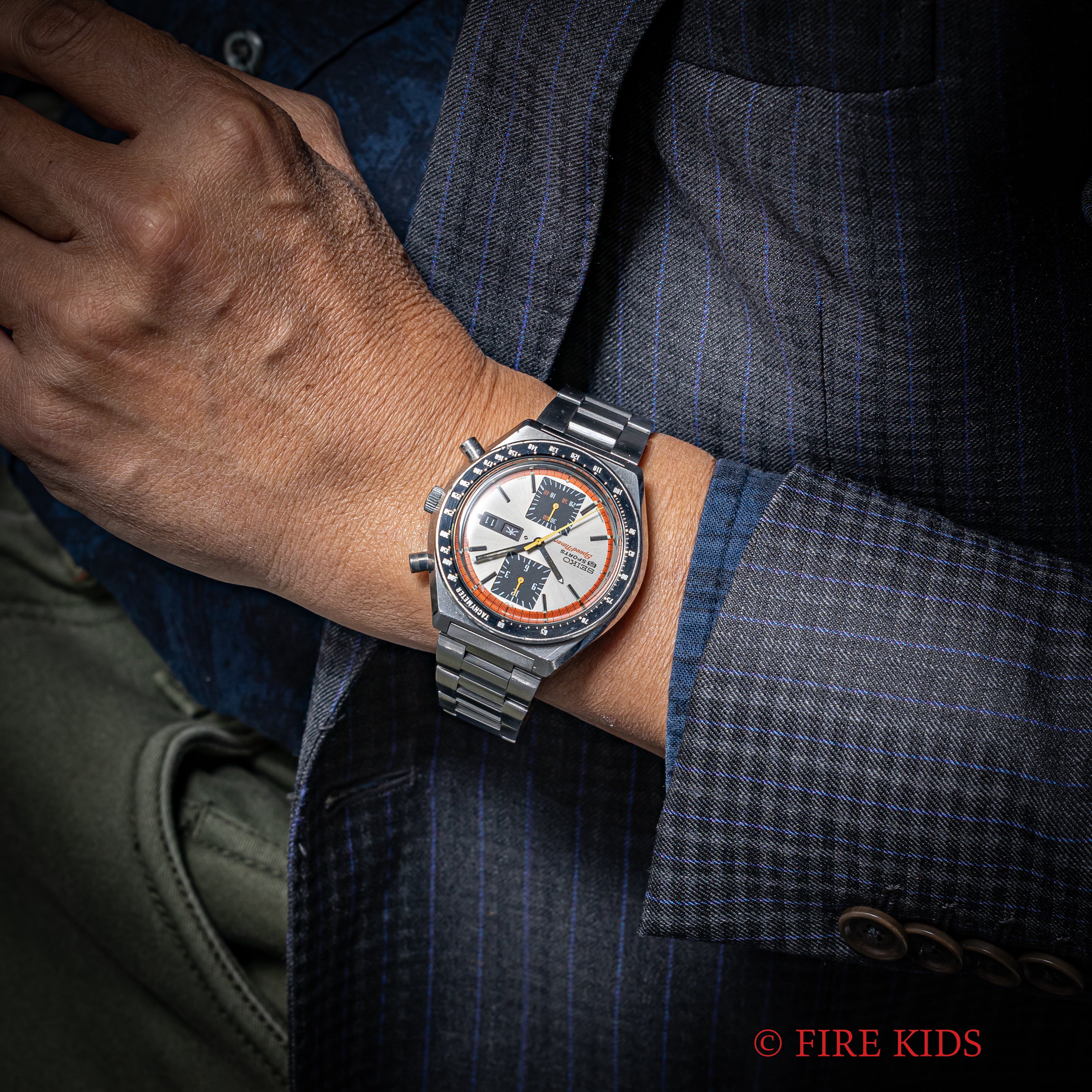 セイコー スピードタイマー 角目 1975年製 クロノグラフ Ref.6138-0030 純正ブレス付き