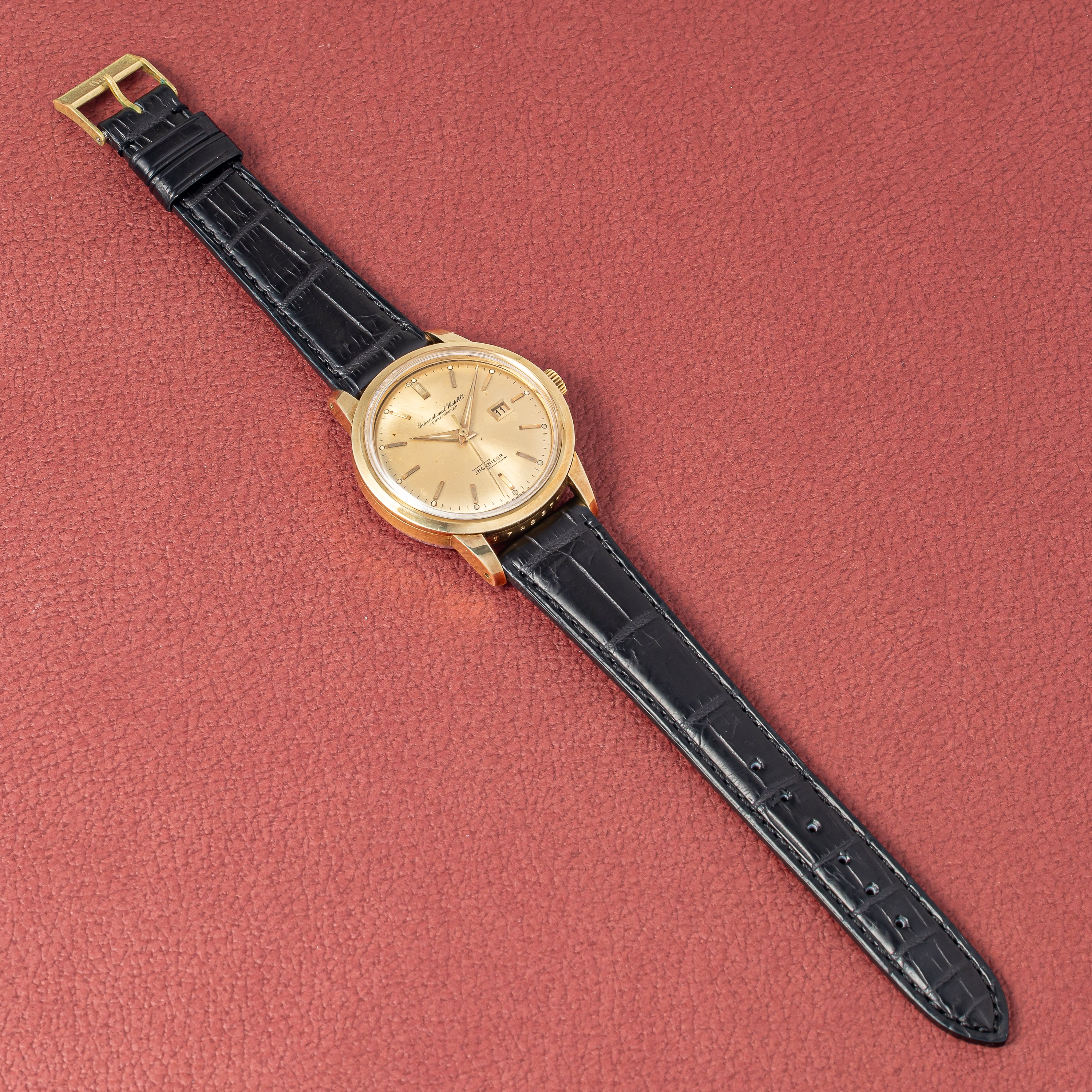 IWC 14金無垢インヂュニア 1963年製 Ref.766A バックステン ペラトン式自動巻Cal.8531 純正尾錠付き