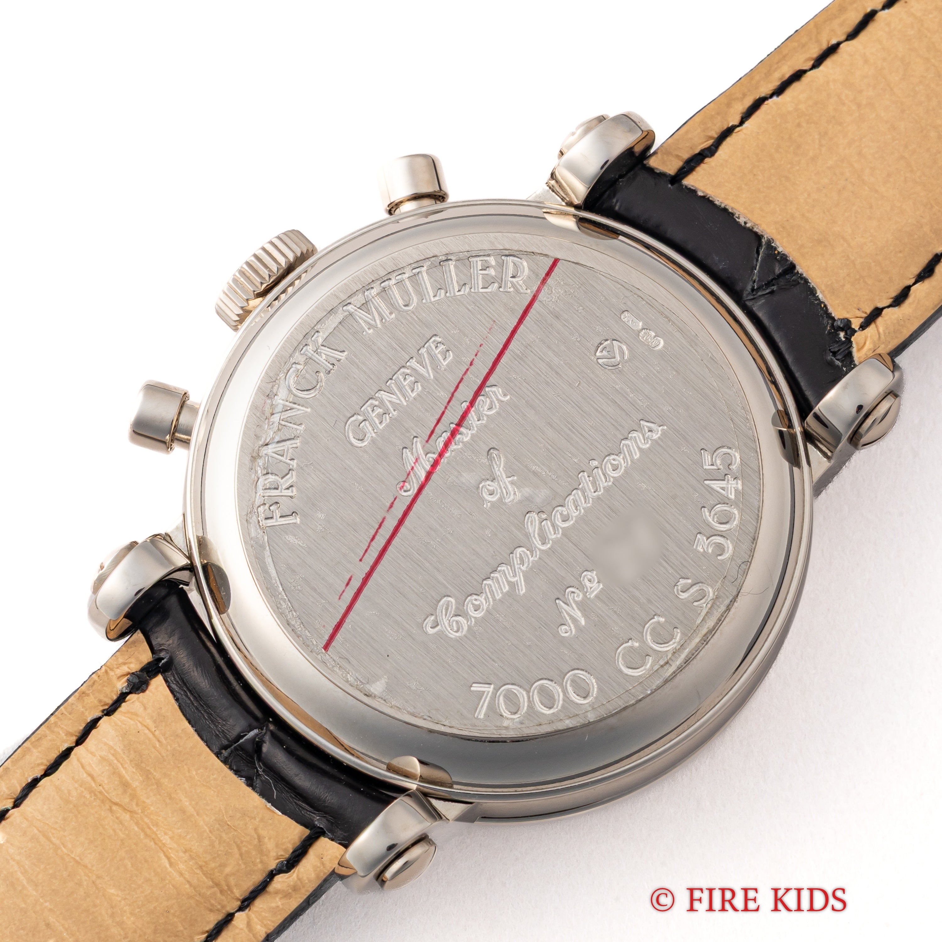 フランク・ミュラー 1999年ギャラ 18金無垢ホワイトゴールド バーティカルクロノグラフ 自動巻 36mm 7000 CC S 3645