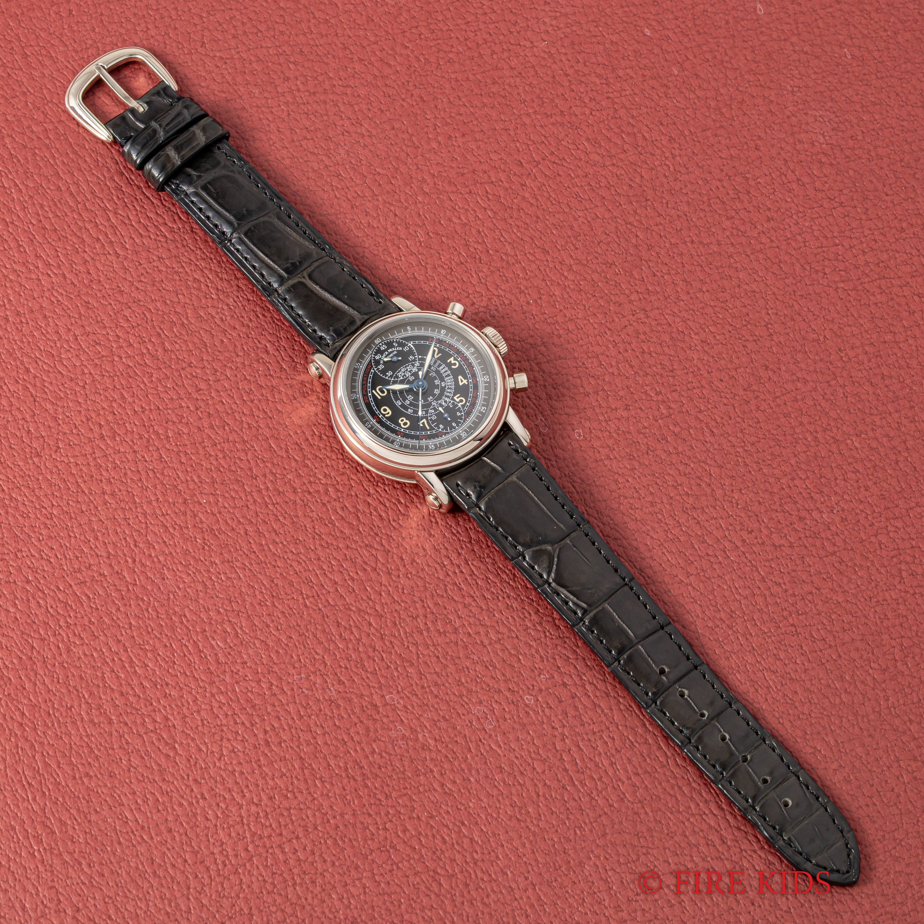 フランク・ミュラー 1999年ギャラ 18金無垢ホワイトゴールド バーティカルクロノグラフ 自動巻 36mm 7000 CC S 3645