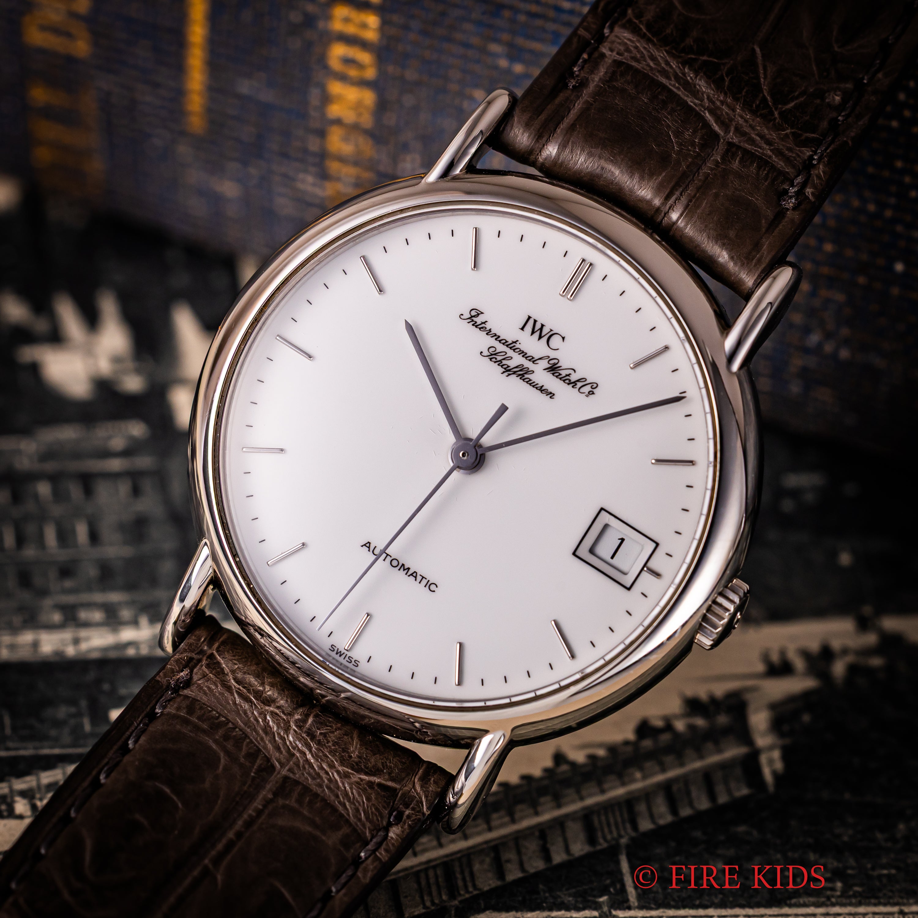 IWC ポートフィノ 1994年製 自動巻 ホワイトエナメルダイヤル 純正尾錠付き