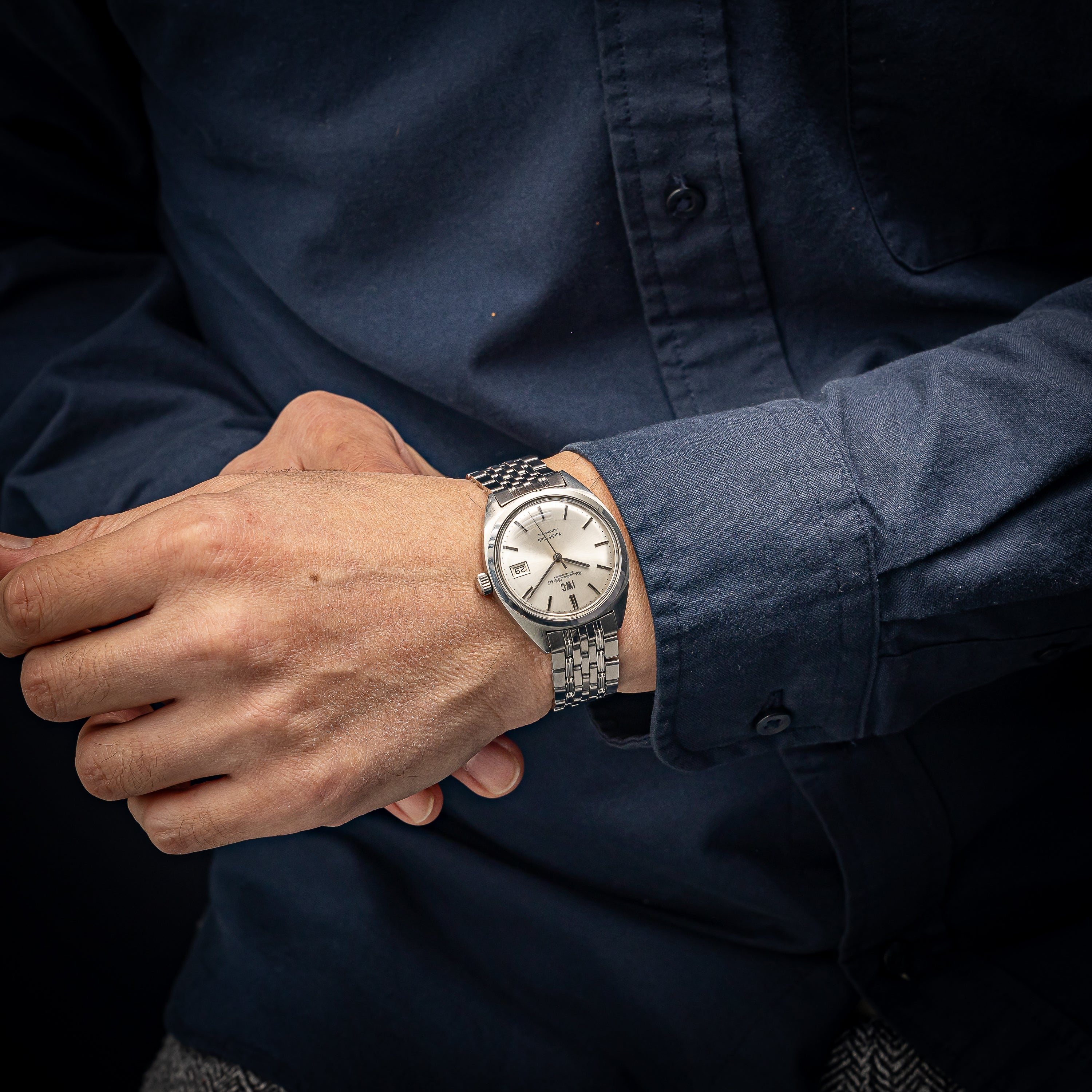 IWC ヨットクラブ 1972年製 Ref.R811AD お魚リューズ  Cal.8541B 純正ゲイフレアーブレス付き