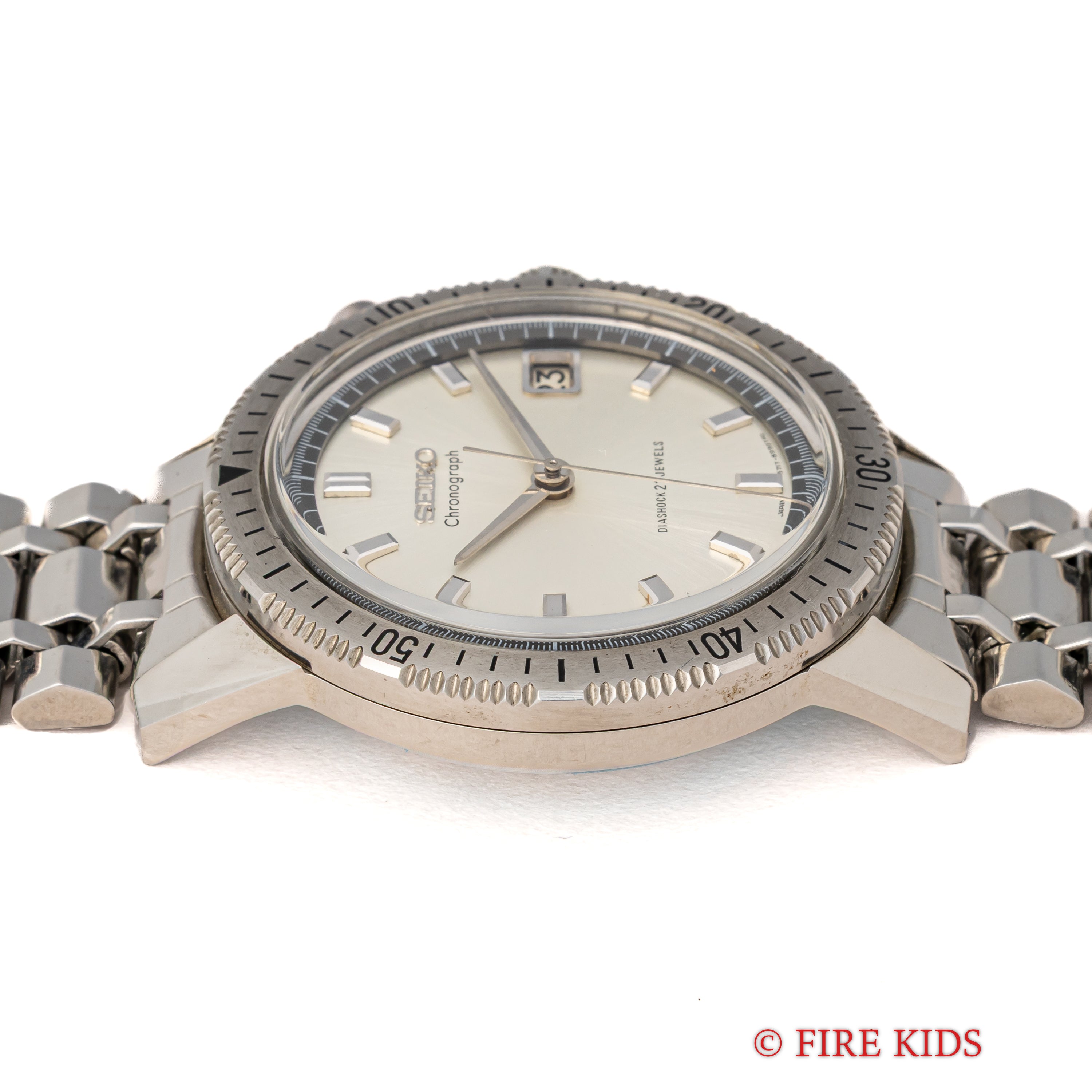 セイコー ワンプッシュクロノ 1964年製 Ref.5717-8990 手巻き カレンダー付き ステンレスベゼル 純正ブレス付き