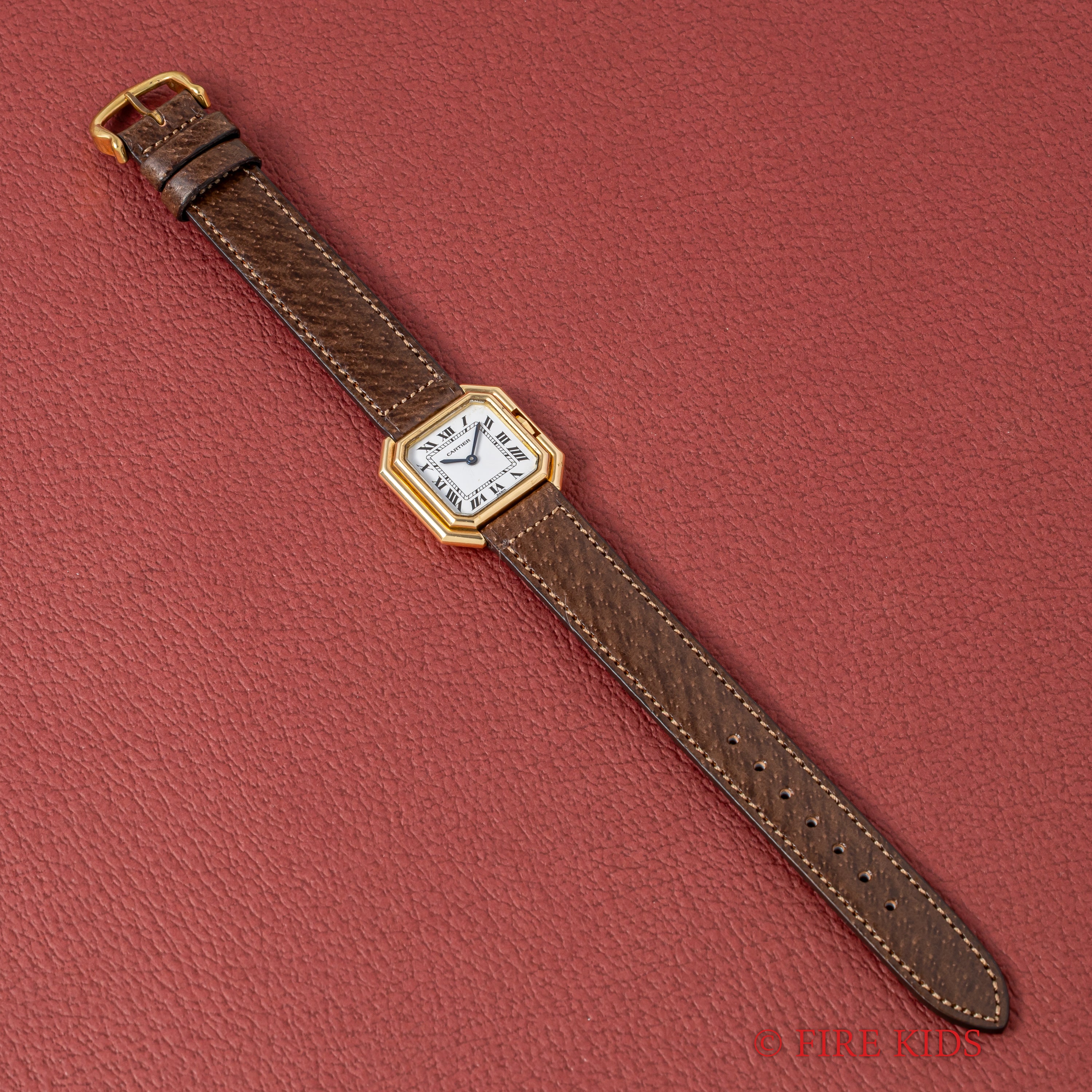 カルティエ サンチュール SMサイズ 18金無垢イエローゴールド 1970年代製 手巻き 純正尾錠付き