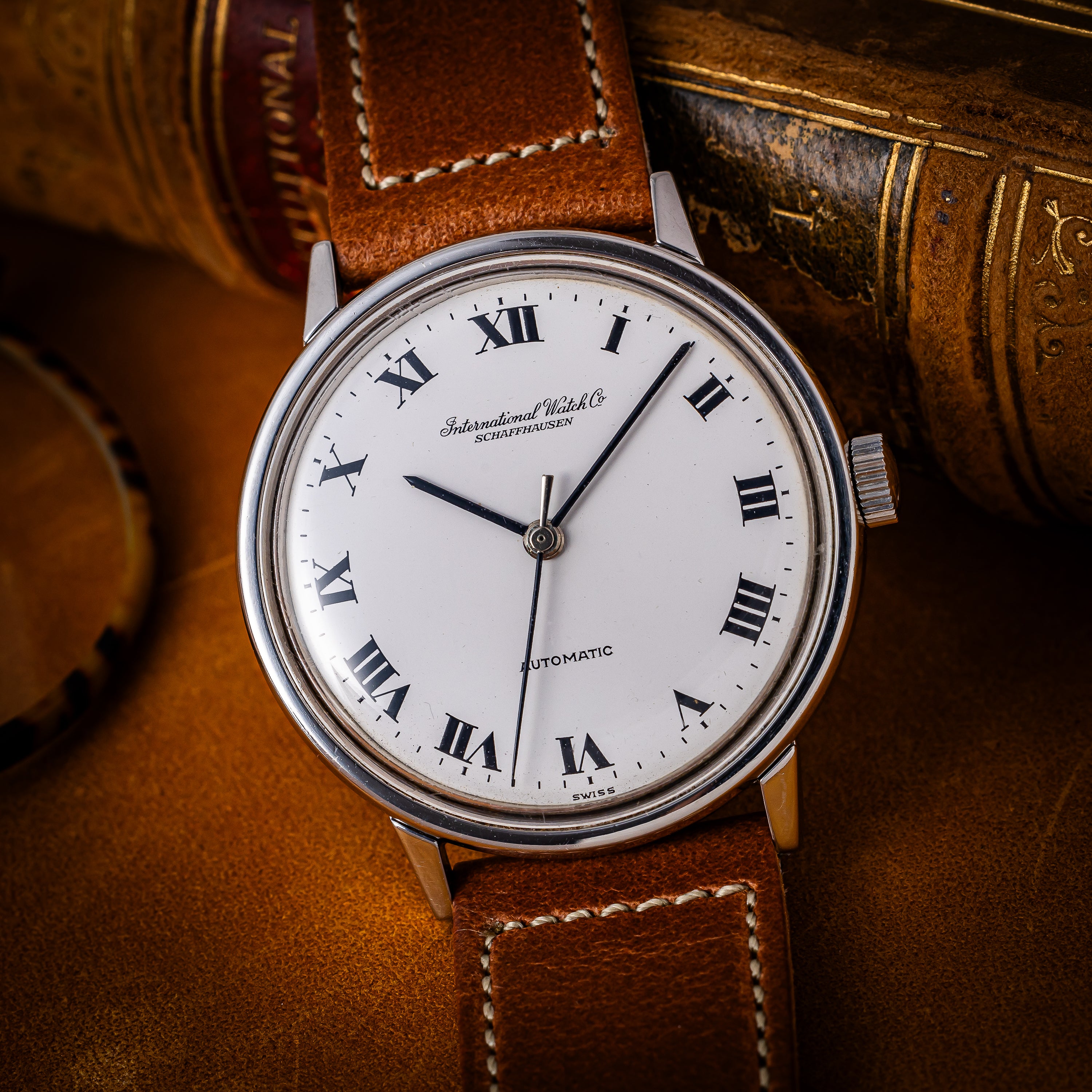 IWC ラウンドケース 1967年製 Ref.803A ノンデイト自動巻き Cal.854 ホワイトローマンダイヤル