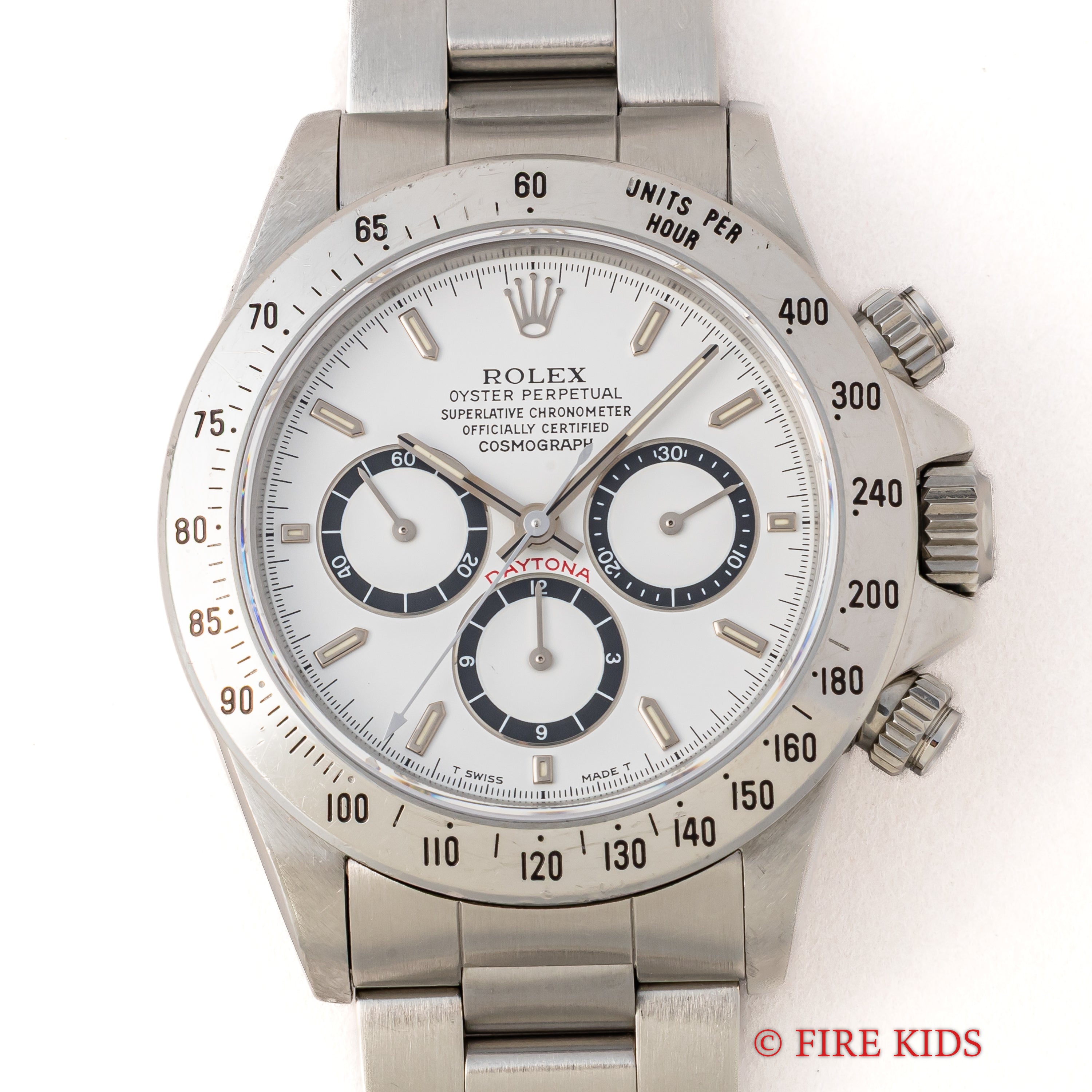 ロレックス デイトナ 1991年製 Ref.16520 ホワイト 逆6ダイヤル シングルバックル オールトリチウム メーカーサービスカード付