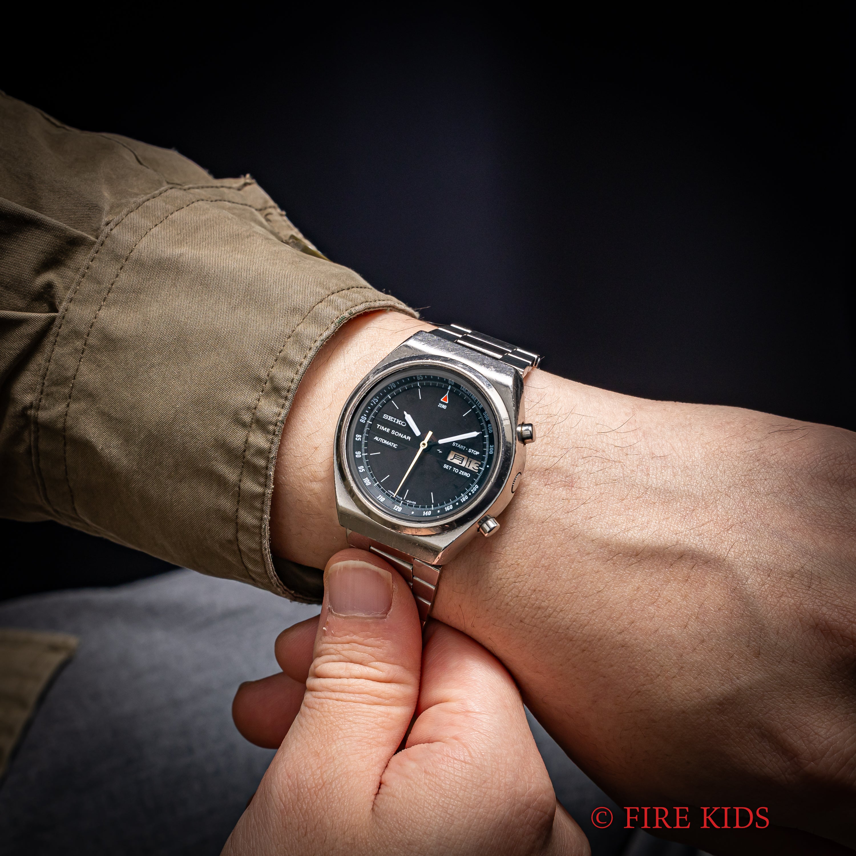 セイコー タイムソナー 1970年代製 Ref.7015-6010 両面スケルトン 自動巻クロノグラフ