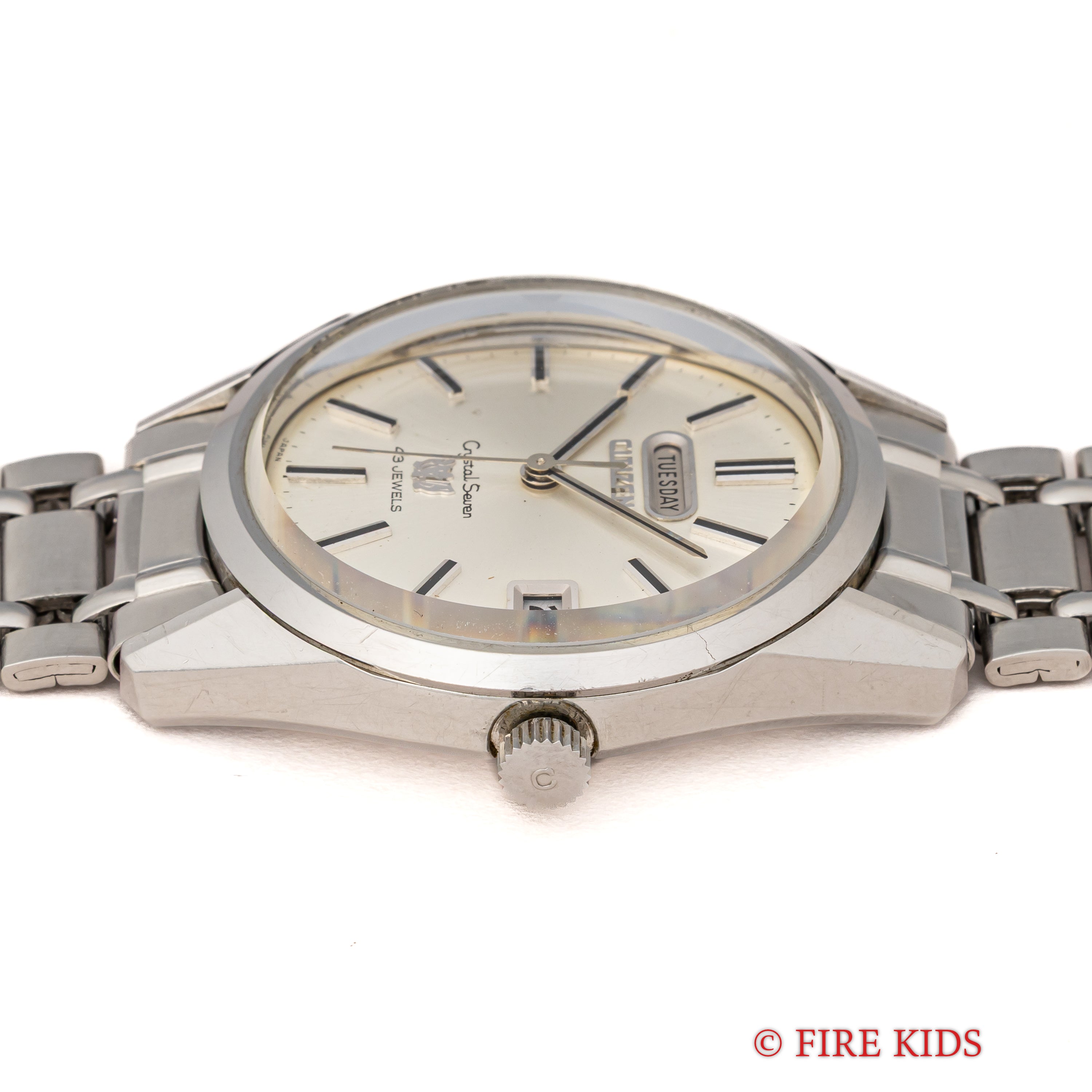 シチズン クリスタル7 43石 1967年製 自動巻 Cal.5204 純正ステンレスブレス