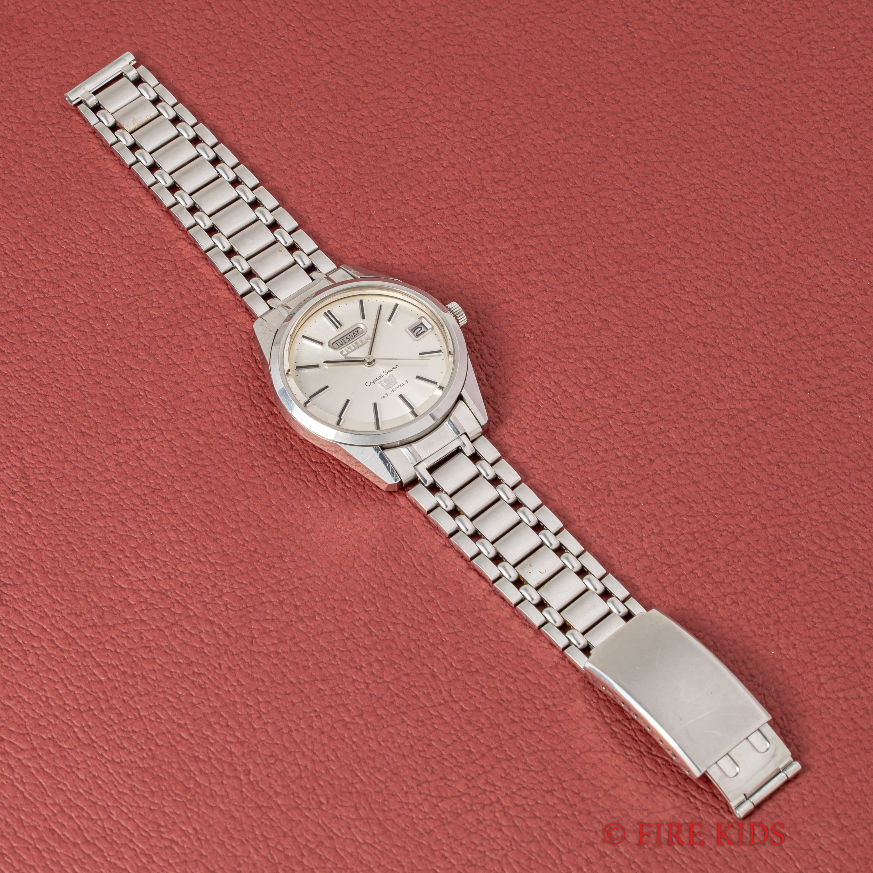 シチズン クリスタル7 43石 1967年製 自動巻 Cal.5204 純正ステンレスブレス