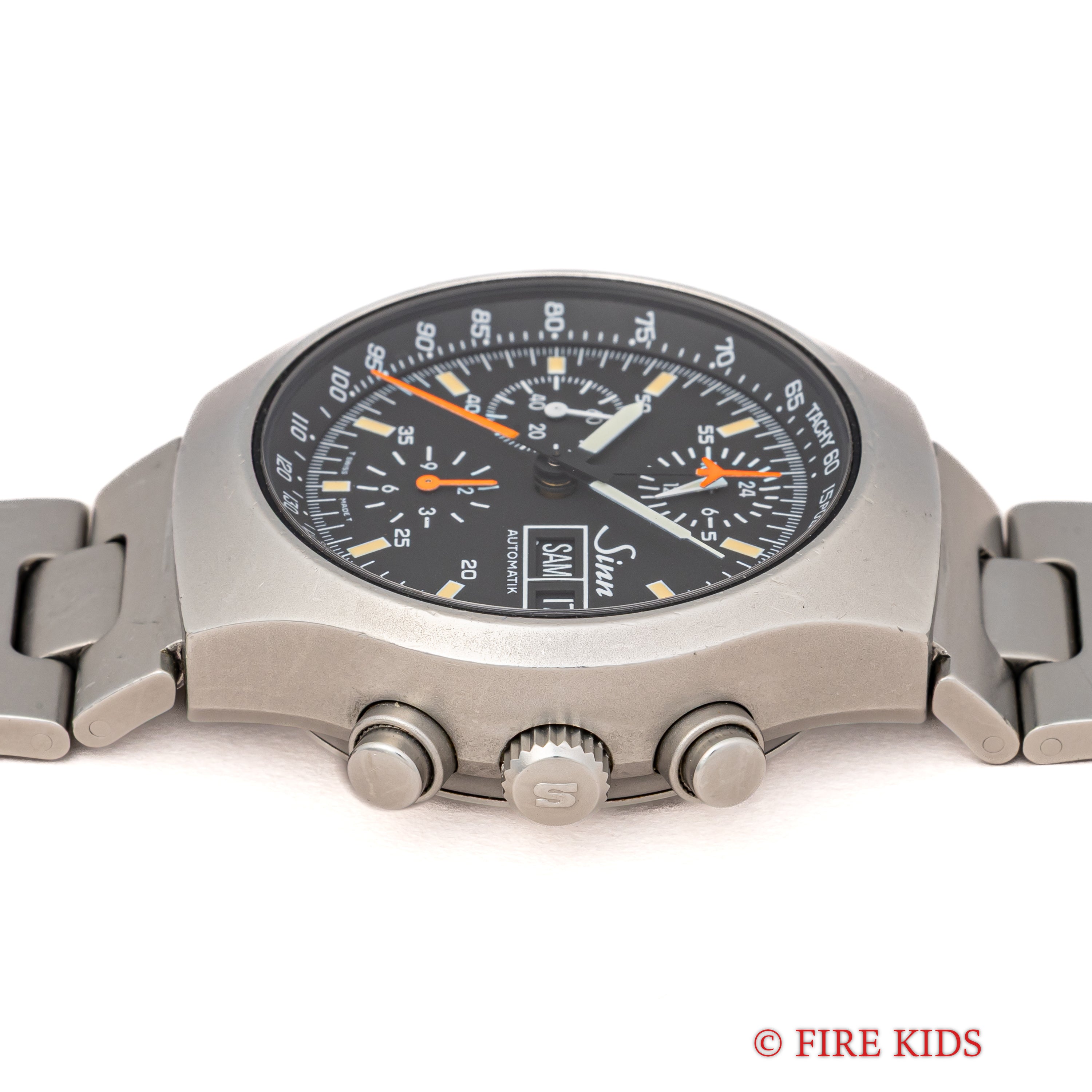 ジン クロノグラフ 157.M 2000年発行ギャラ（平成12年）自動巻 Cal.レマニア5100 純正ブレス 箱ギャラ